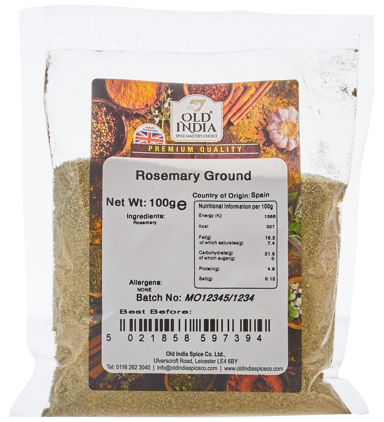Old India Rosemary Ground 100g - Premium Quality Herb for Cooking | 100 g - Buy Online on SooperMarket.com