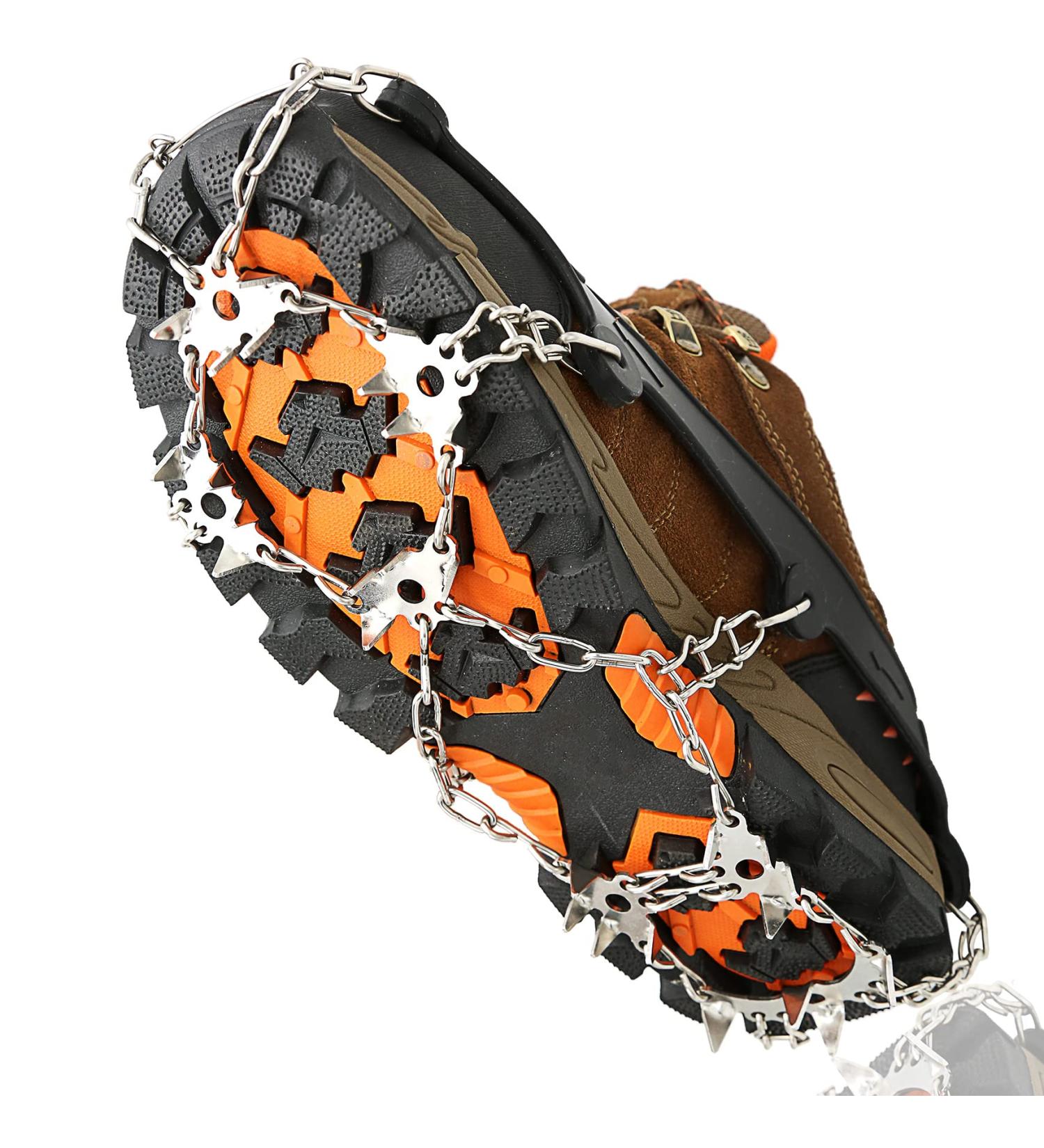Ice Snow Spike Cleats for Hiking Boots - X-Large Stainless Steel Crampons - Buy Online on SooperMarket.com