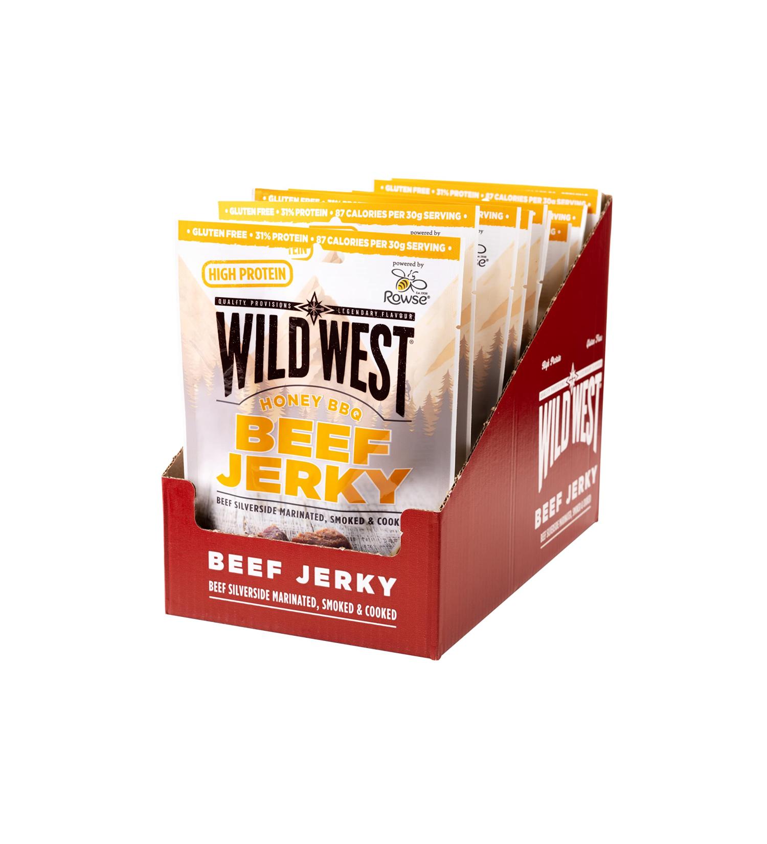 Wild West Honey BBQ Beef Jerky 12 x 60g - Buy Online on SooperMarket.com