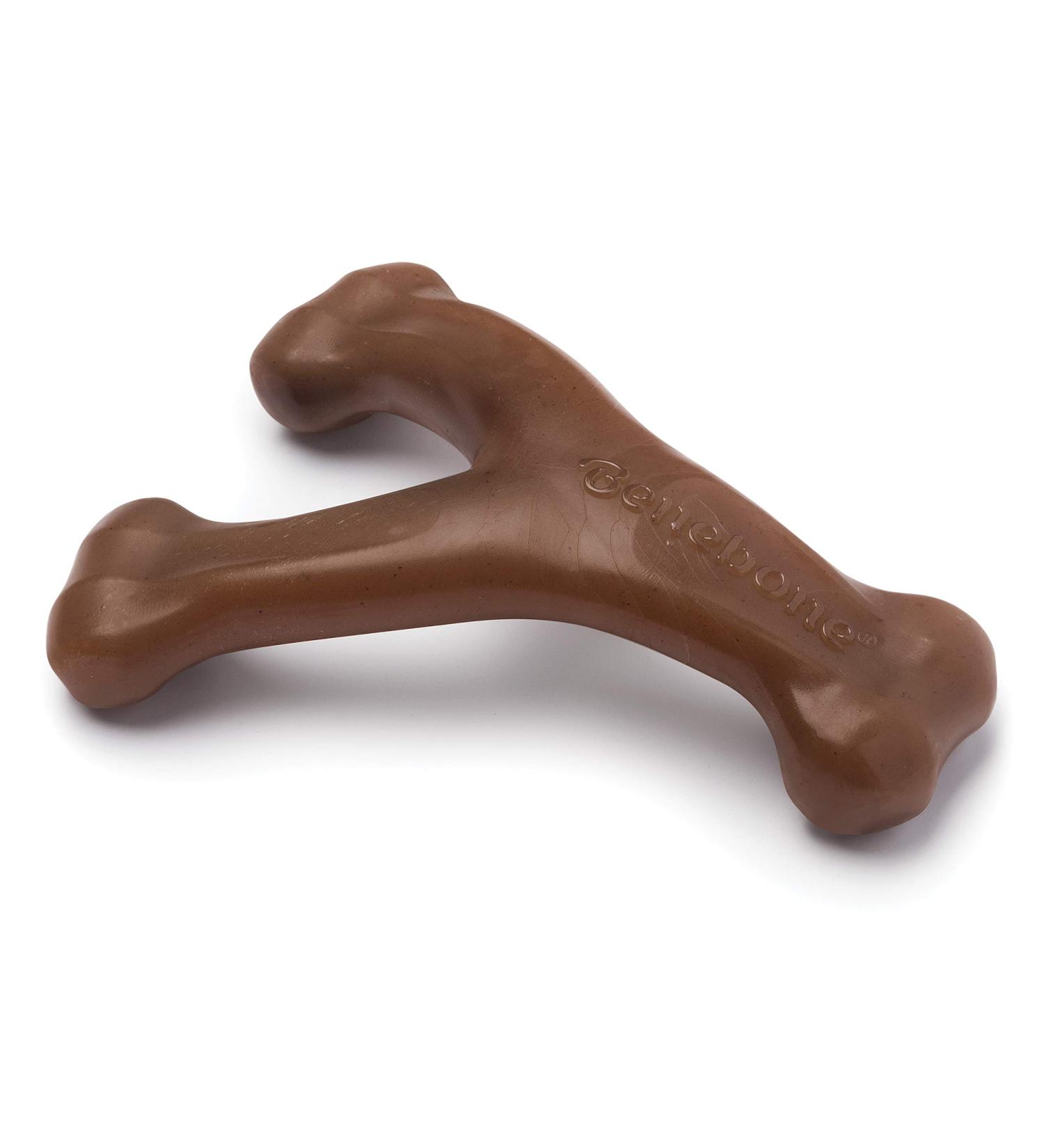 Benebone Wishbone Real Peanuts Small - Durable Dog Chew Toy for Aggressive Chewers | International Shipping Available - Buy Online on SooperMarket.com