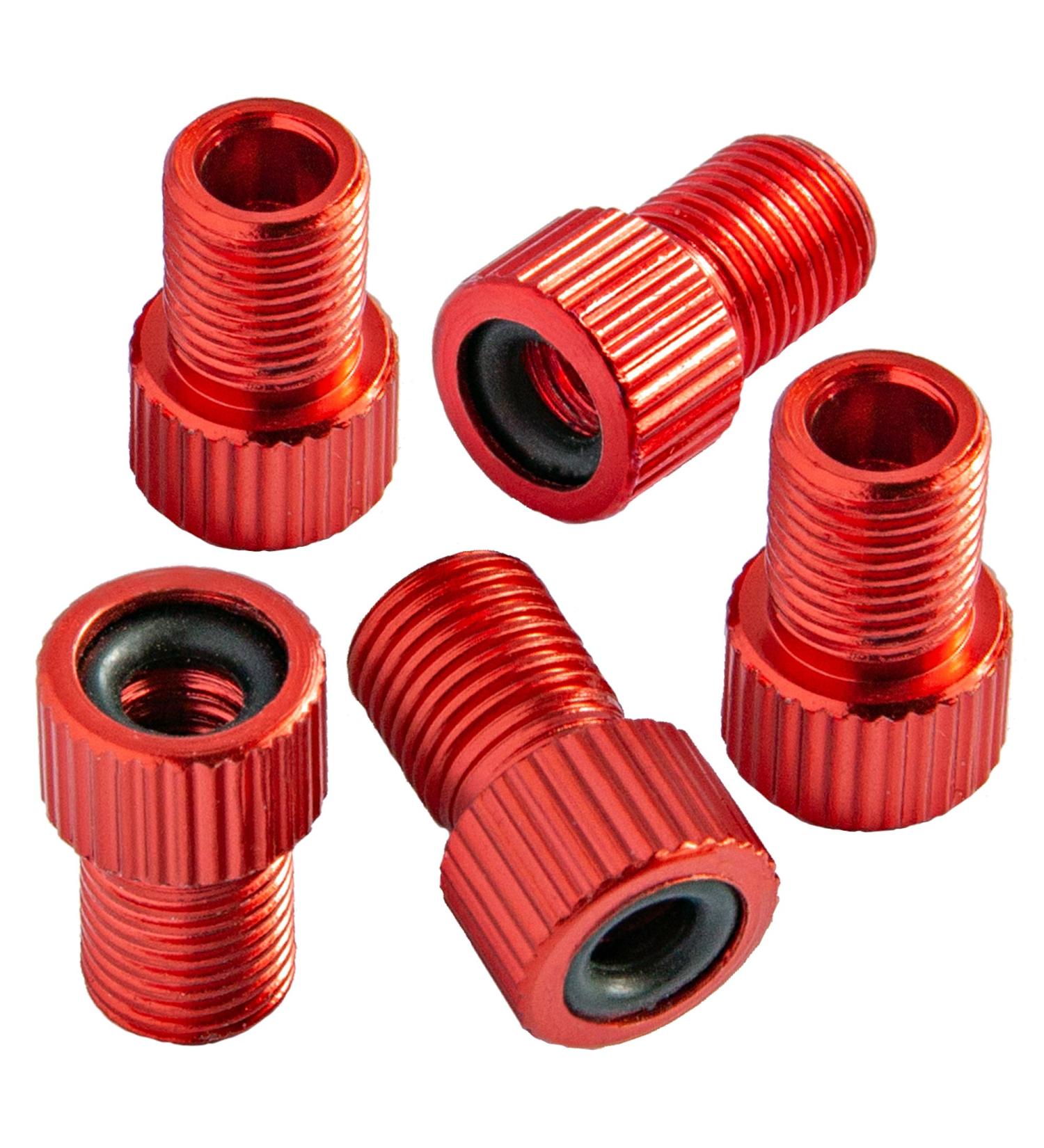 Presta to Schrader Valve Adapter - Convert French/UK to US - Red - Buy Online on SooperMarket.com