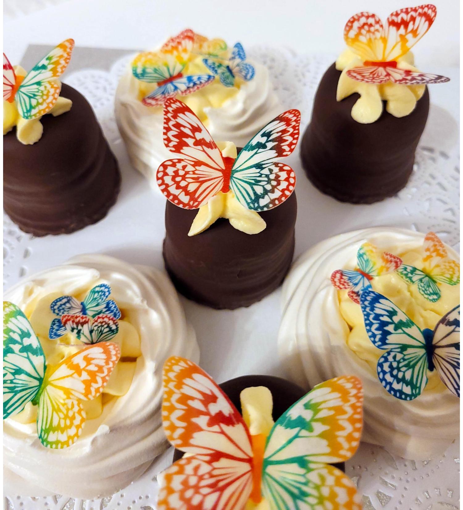 Pre-Cut Beautiful Colourful Butterflies B Mixed Size Edible Wafer Paper Cupcake Toppers Cake Decorations Birthday Party Multicoloured Rainbow Butterfly (54) - Buy Online on SooperMarket.com