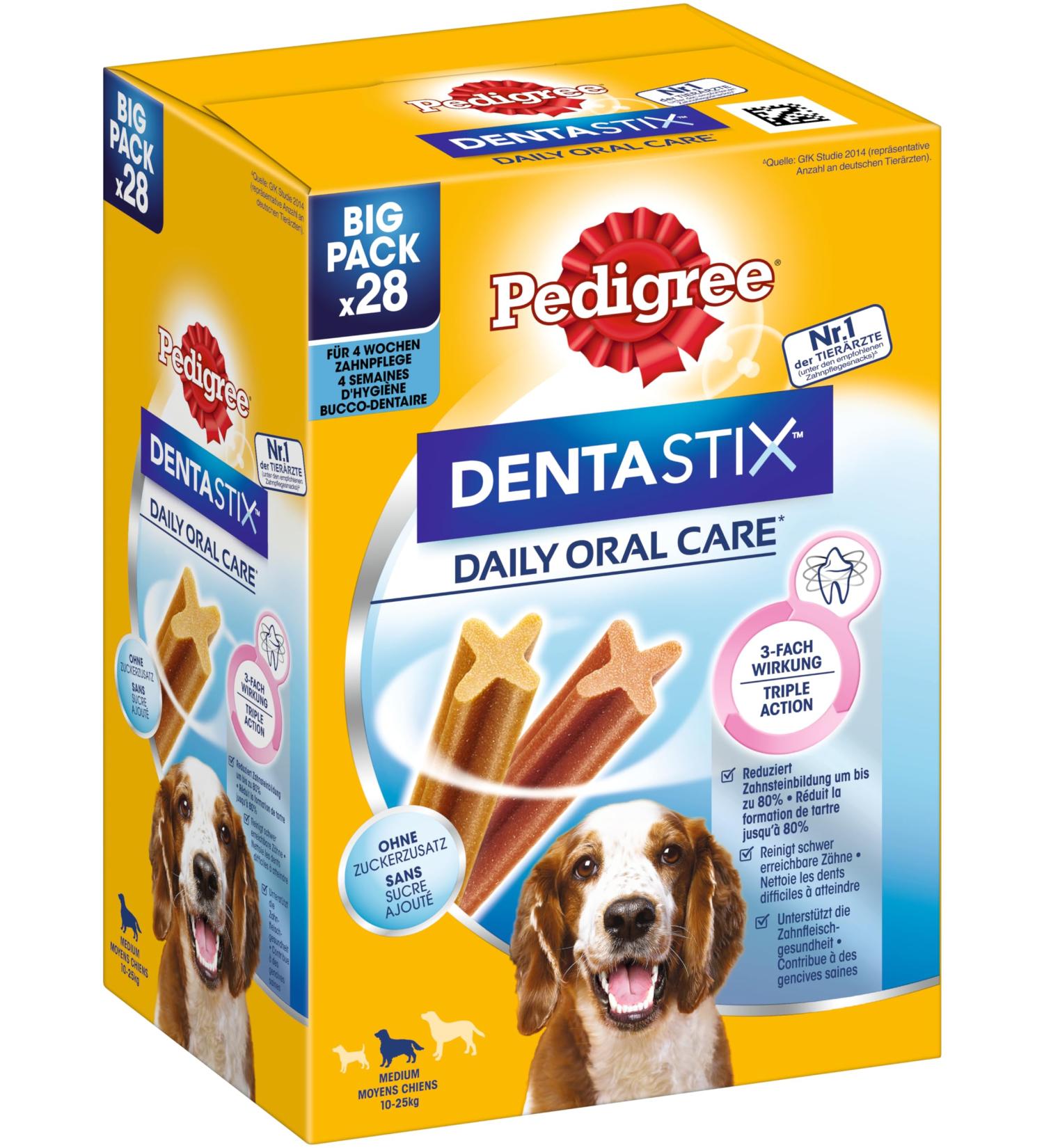 Buy Pedigree Dog Snacks Dentastix for Medium Dogs (10-25kg) - 28 Sticks 720g - Healthy Dental Treats for Your Pet - Buy Online on SooperMarket.com