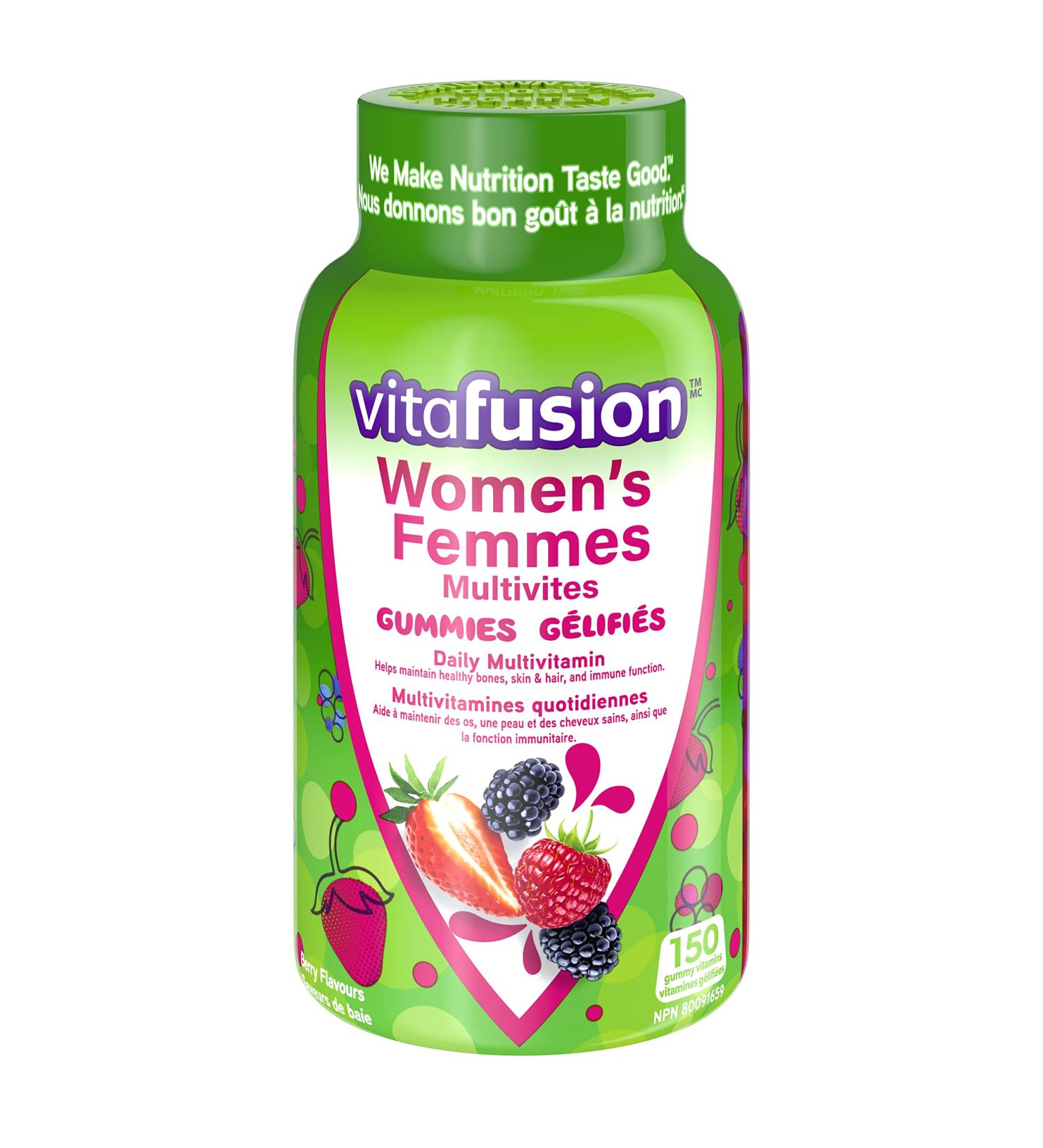 Vitafusion Women's Multivitamin Gummies Daily Multivitamin Healthy Metabolism Immune Support Hair Skin & Nails Osteoporosis 150 Count 2.5 Month Supply Packaging May Vary - Buy Online on SooperMarket.com