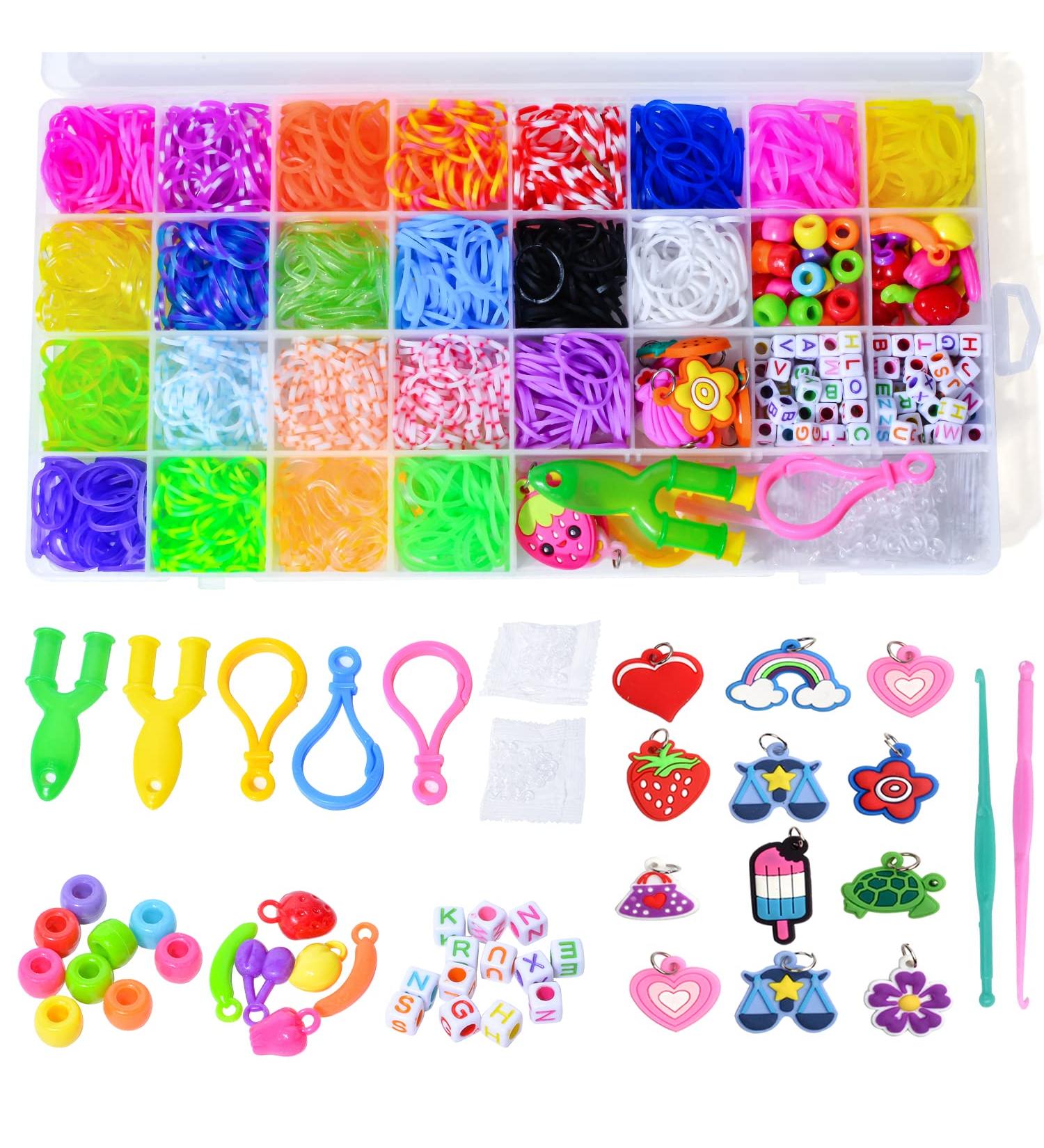 2000+ Rubber Band Bracelet Kit | Loom Bracelet Making Set for Kids | Refill Loom Set with Rubber Bands | Bracelet Making Kit - Buy Online on SooperMarket.com