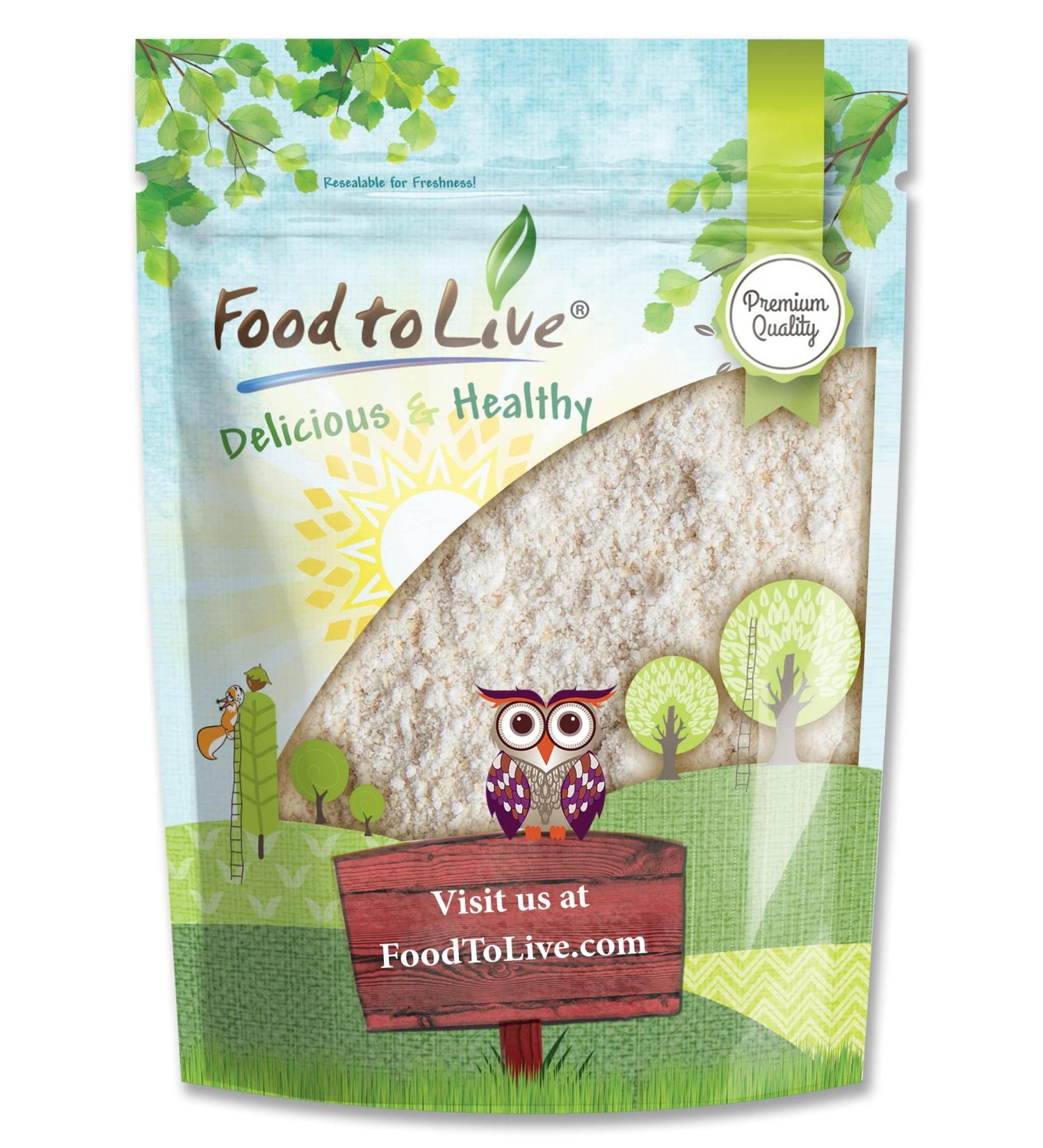 Whole Grain Oat Flour 4 Pounds - Vegan, High Fiber & Protein, Perfect for Baking Muffins, Cakes, Bread - Bulk Packaging - Buy Online on SooperMarket.com