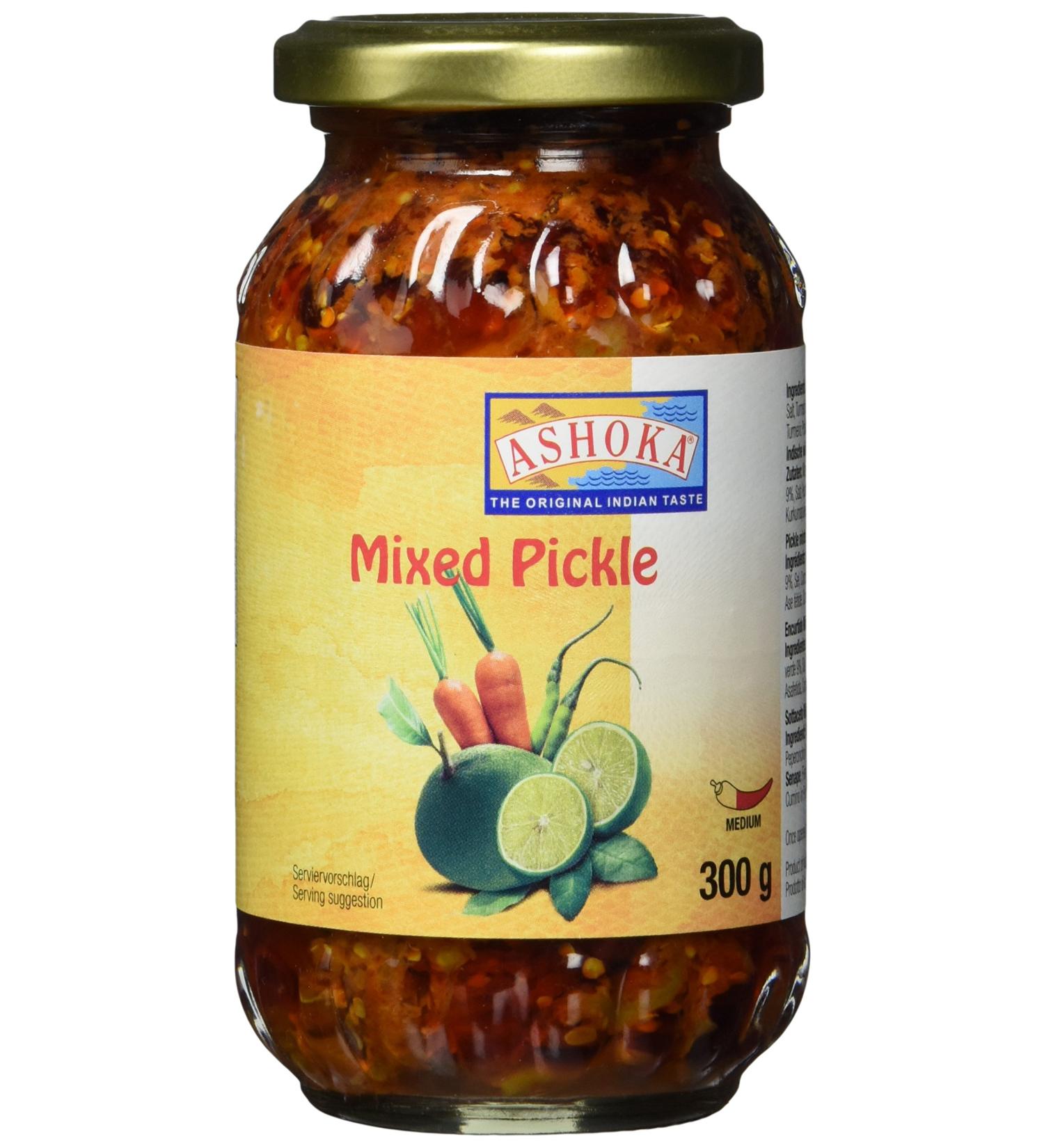 Buy ASHOKA Mixed Pickle - Pack of 6 (6 x 300g) | Authentic Bombay Flavor | International Shipping Available - Buy Online on SooperMarket.com