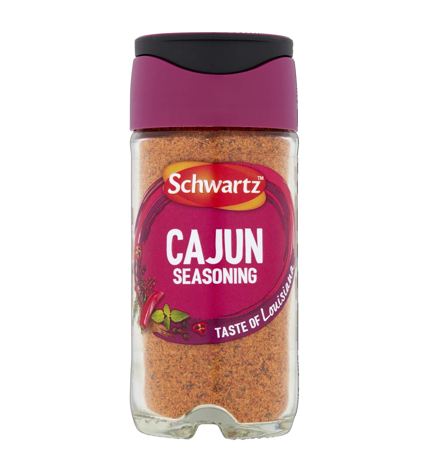 Schwartz Perfect Shake Cajun Seasoning 44g - Authentic Blend for Spicy Flavors - Buy Online on SooperMarket.com