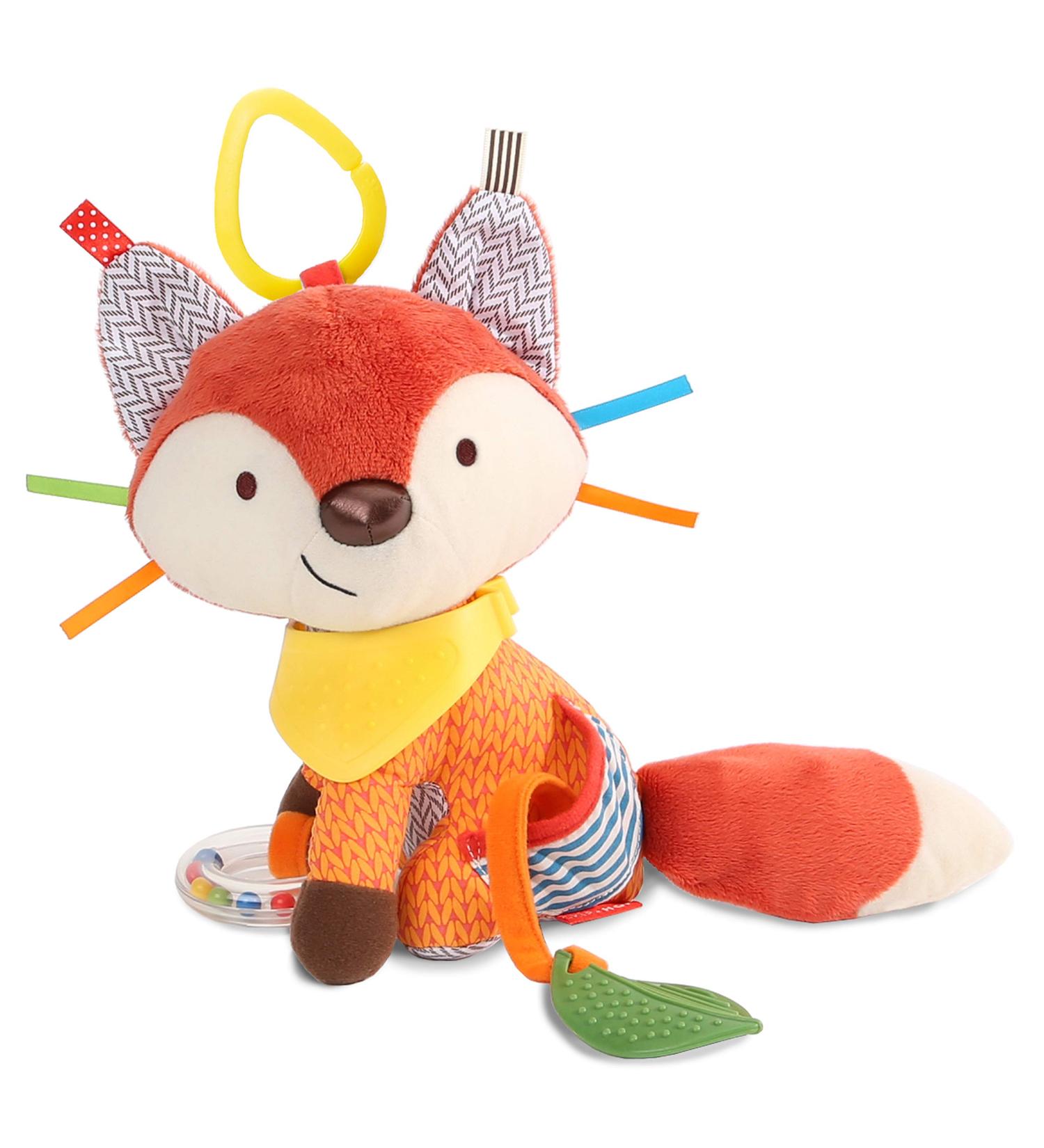 Skip Hop Bandana Buddies Baby Activity and Teething Toy with Multi-Sensory Rattle and Textures  Fox