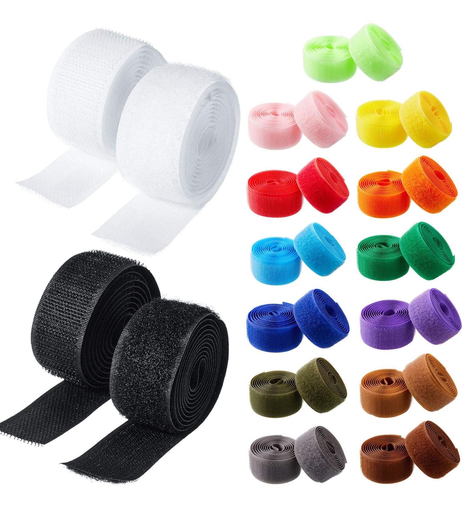 15 Colors 30 Yard Sew on Hook and Loop Tape 1 Inch Wide Nylon Fabric Fastening Tapes Set Non-Adhesive Style for DIY Craft Supplies  Each Color Contains 1 Yard Hook and 1 Yard Loop - Buy Online on SooperMarket.com