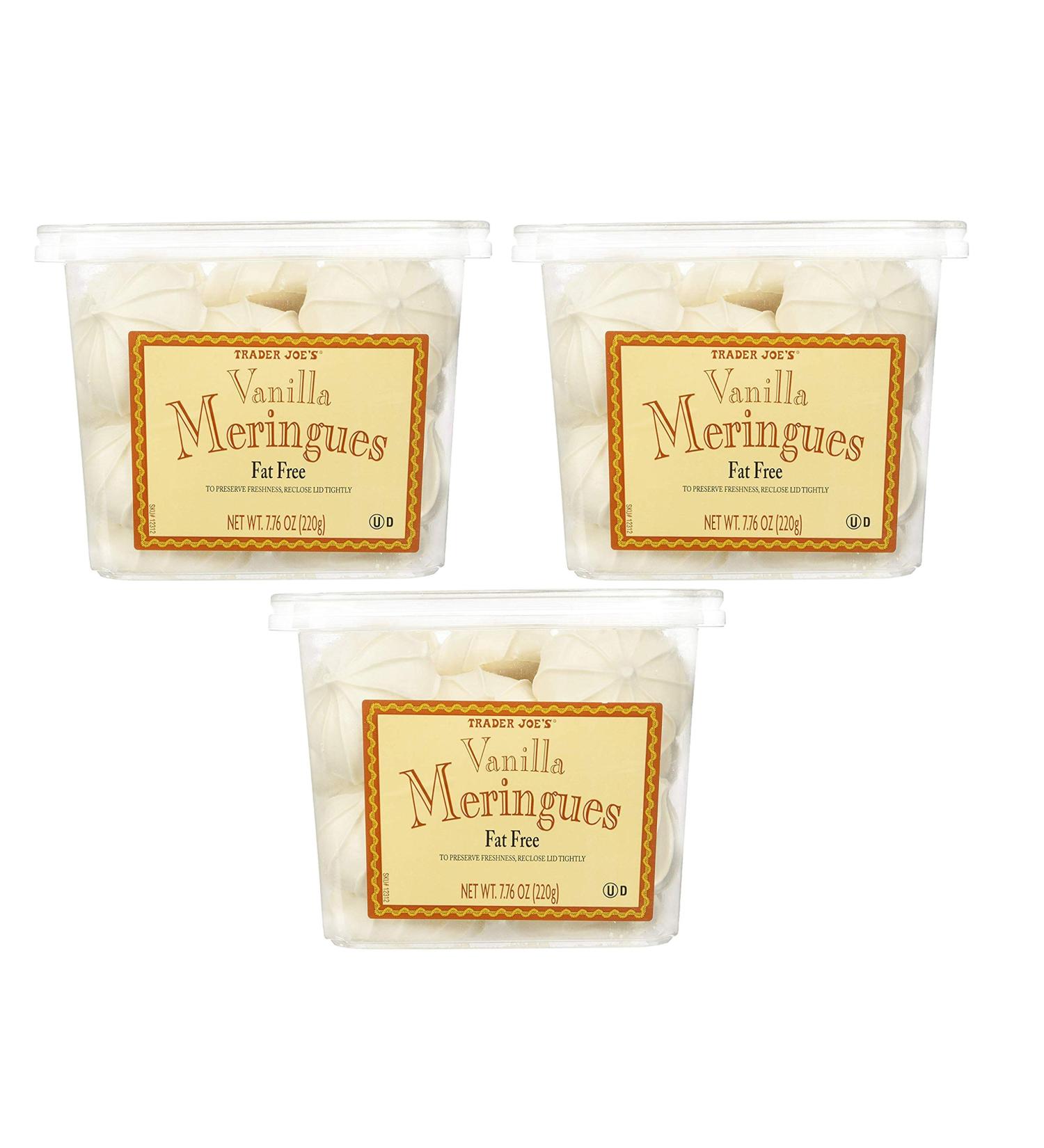 Trader Joe's Fat/Gluten Free Vanilla Meringues - 3 Pack (7.76 oz. ea.)