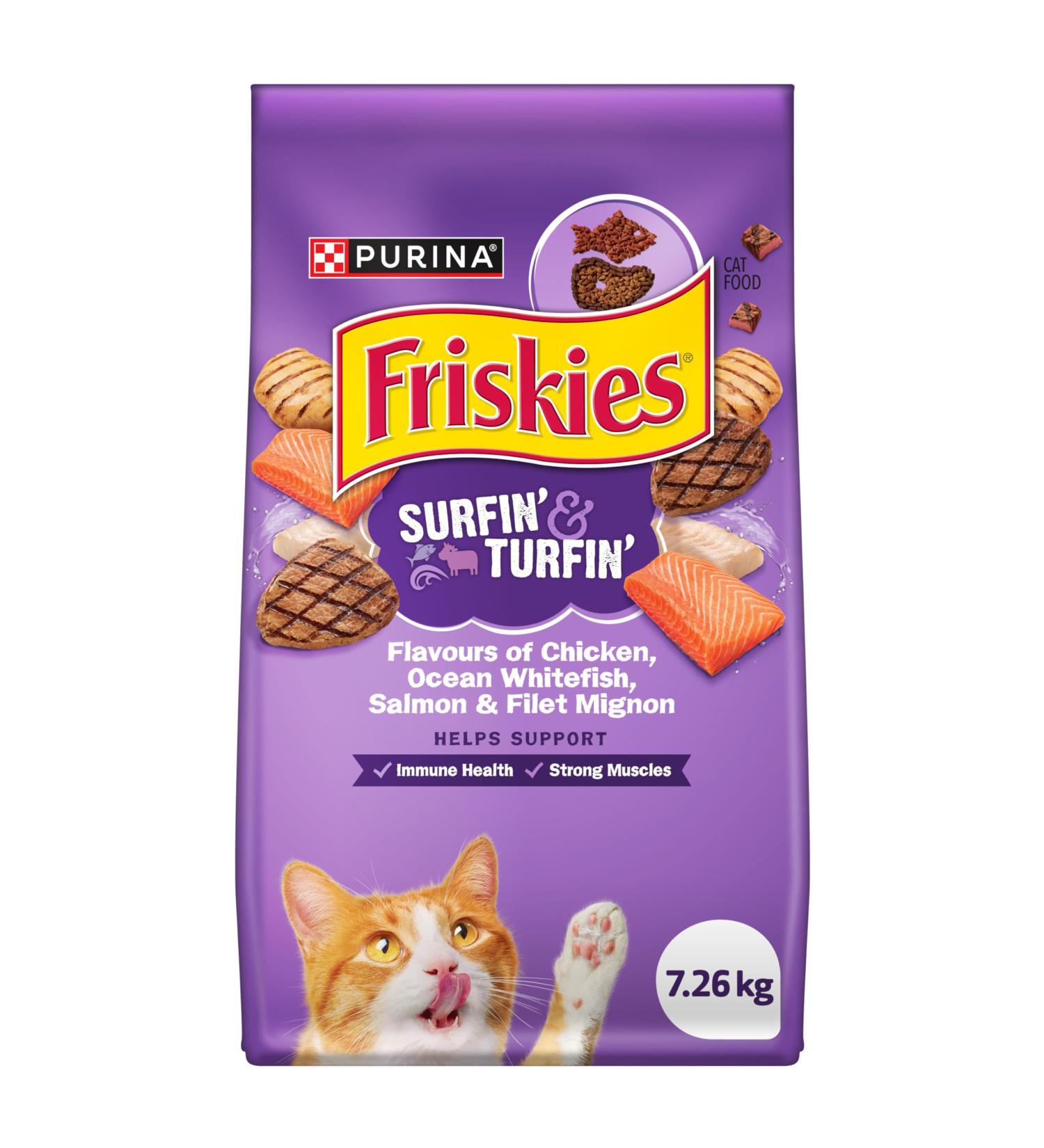 Friskies Surfin' & Turfin' Dry Cat Food - 7.26 kg Bag - Buy Online on SooperMarket.com
