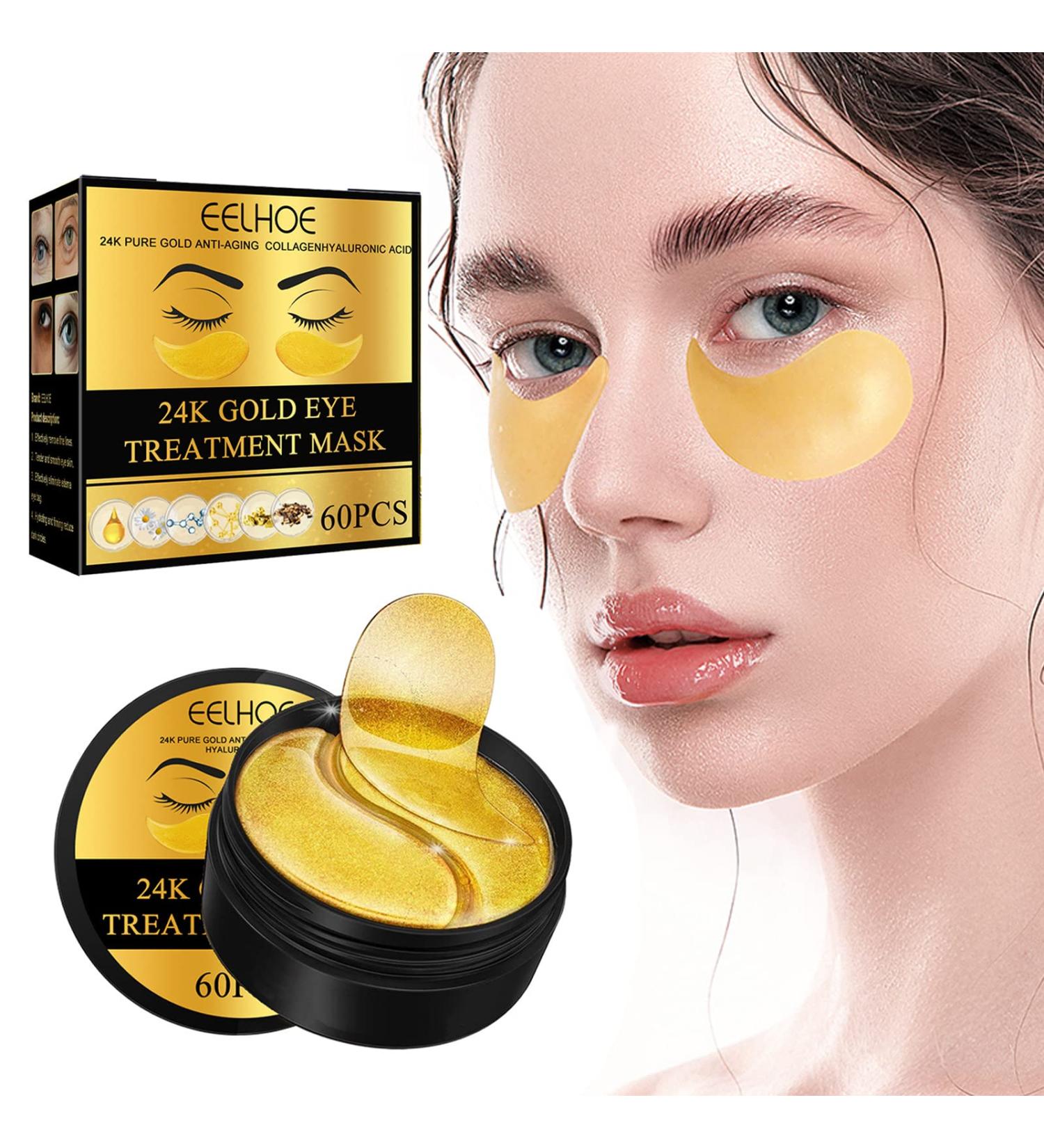 Jremreo 30 Pairs Gold Under Eye Patches with Amino Acid & Collagen - Dark Circle and Puffiness Treatment for Face Care | Beauty & Personal Care Essential - Buy Online on SooperMarket.com