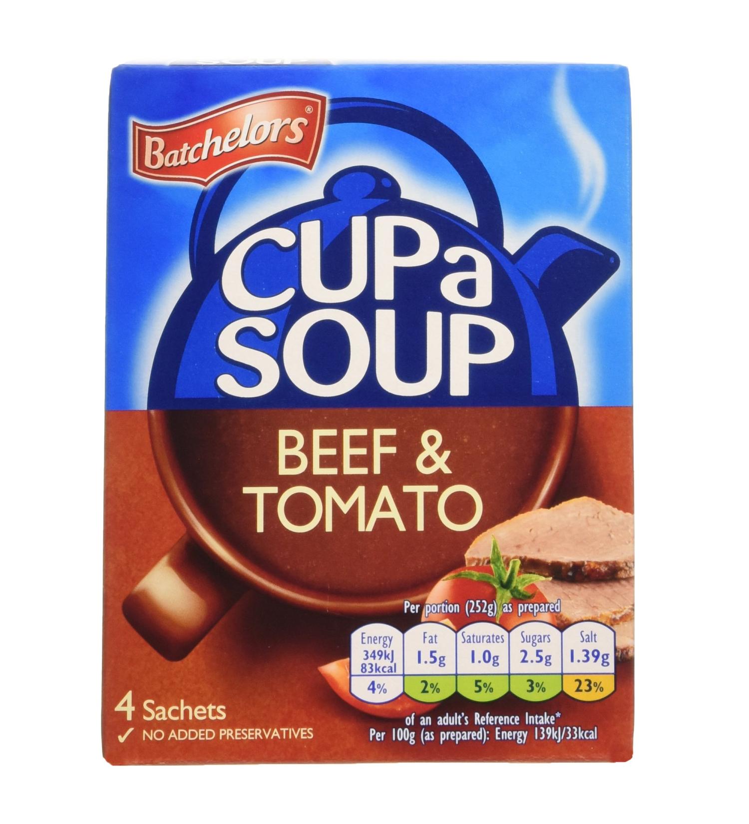 Batchelors Cup a Soup Beef and Tomato Instant Soup Sachet 88g - Single Pack - Buy Online on SooperMarket.com