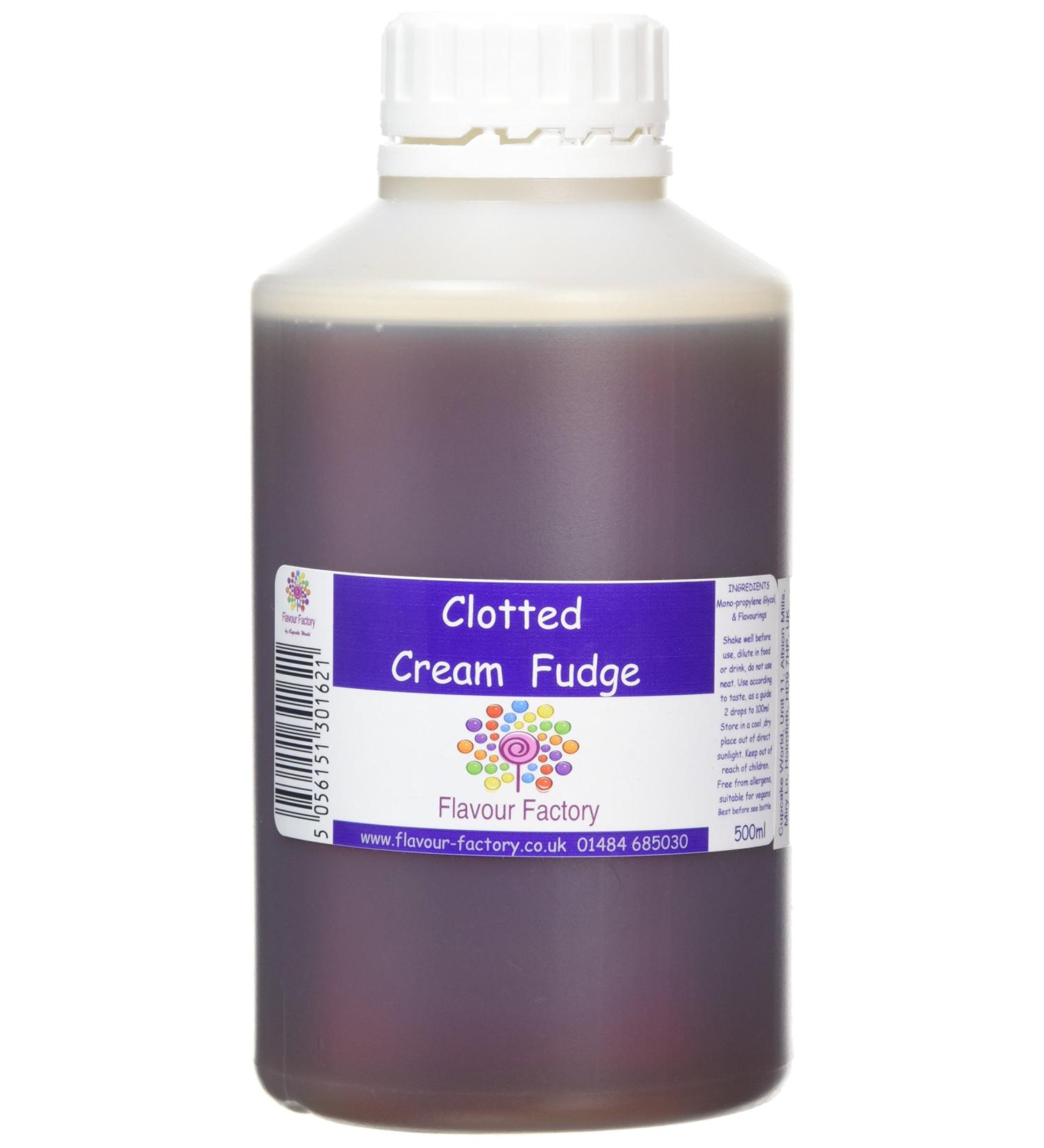 Flavour Factory Intense Food Flavouring Clotted Cream Fudge 500ml - Buy Online on SooperMarket.com