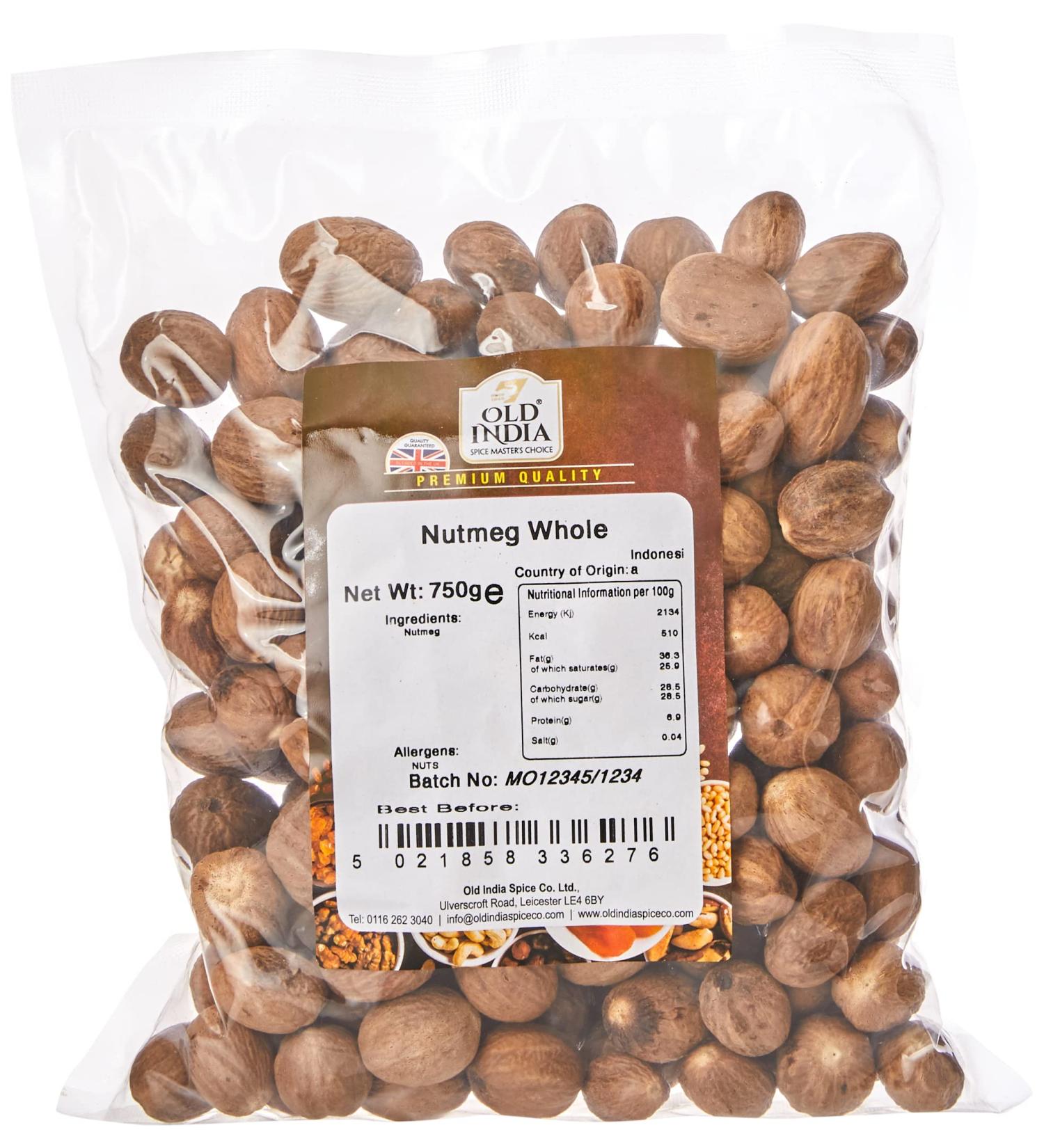 Old India Nutmeg Whole 750g - Premium Quality Spice for Culinary Delights - Buy Online on SooperMarket.com