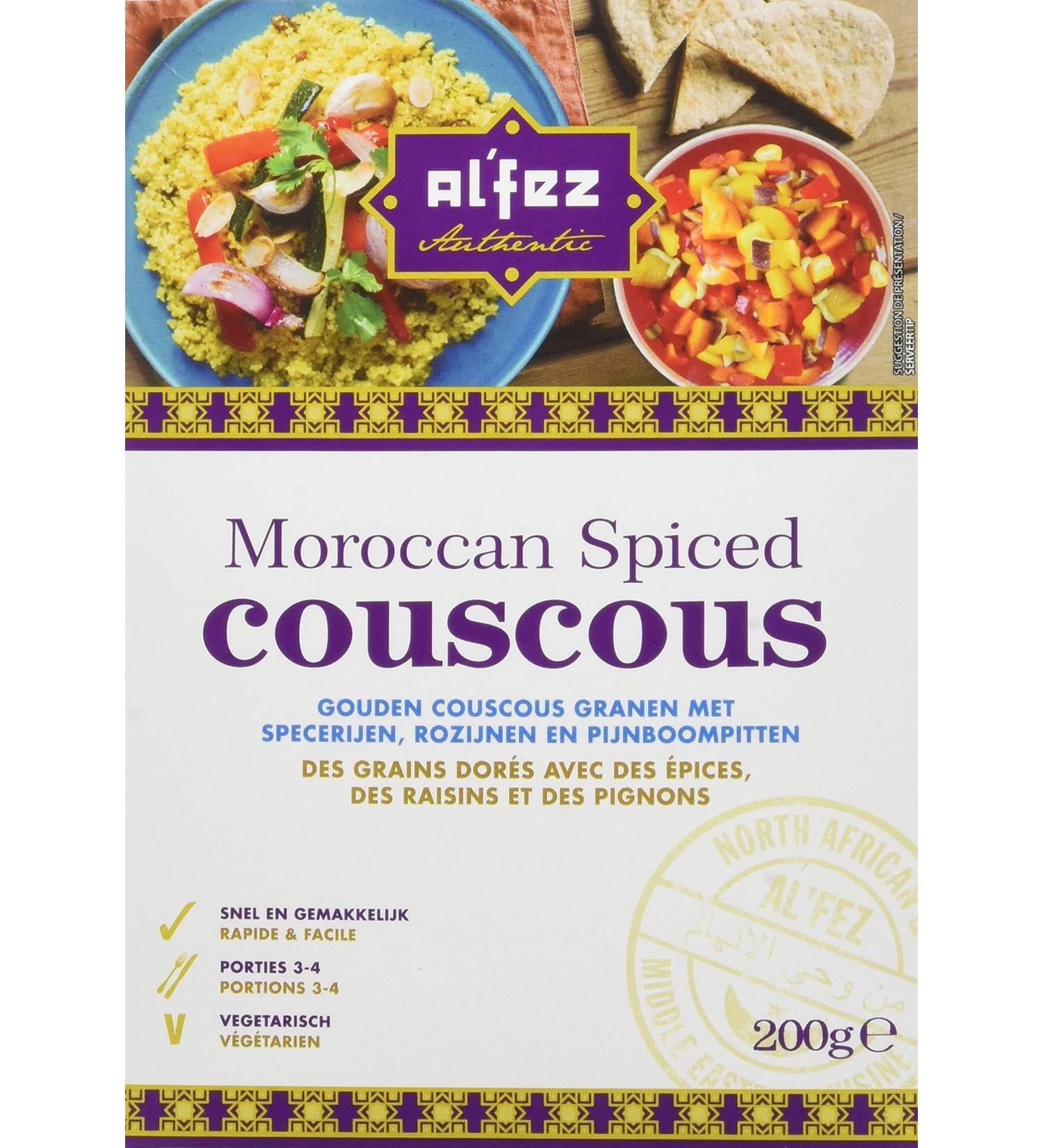 Al'Fez Authentic Moroccan Spiced Couscous 12x200g - Buy Online on SooperMarket.com