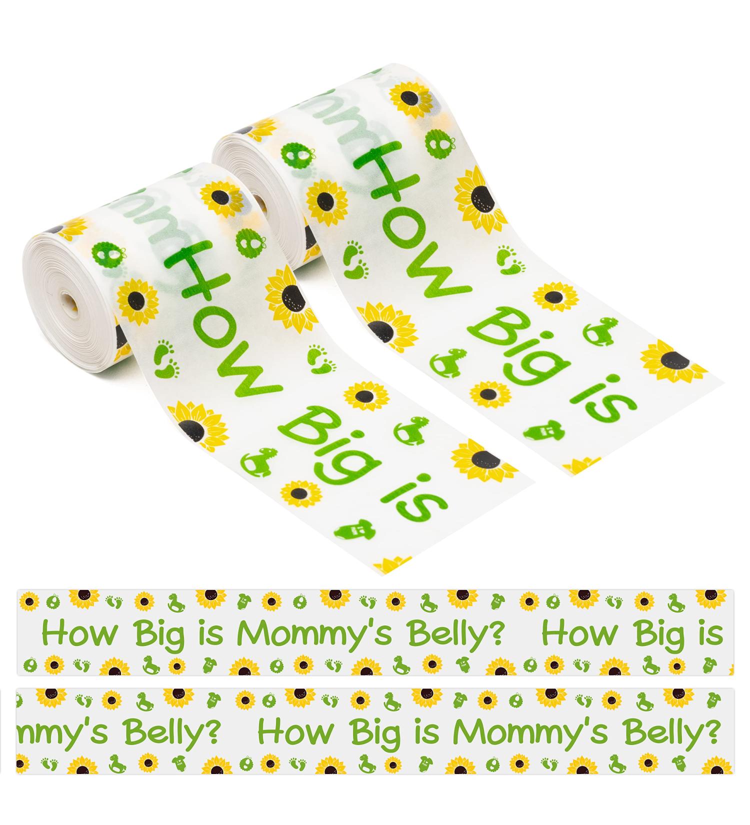 OSNIE Sunflower Tummy Measuring Tape - 2 Rolls for Baby Shower Game - Buy Online on SooperMarket.com