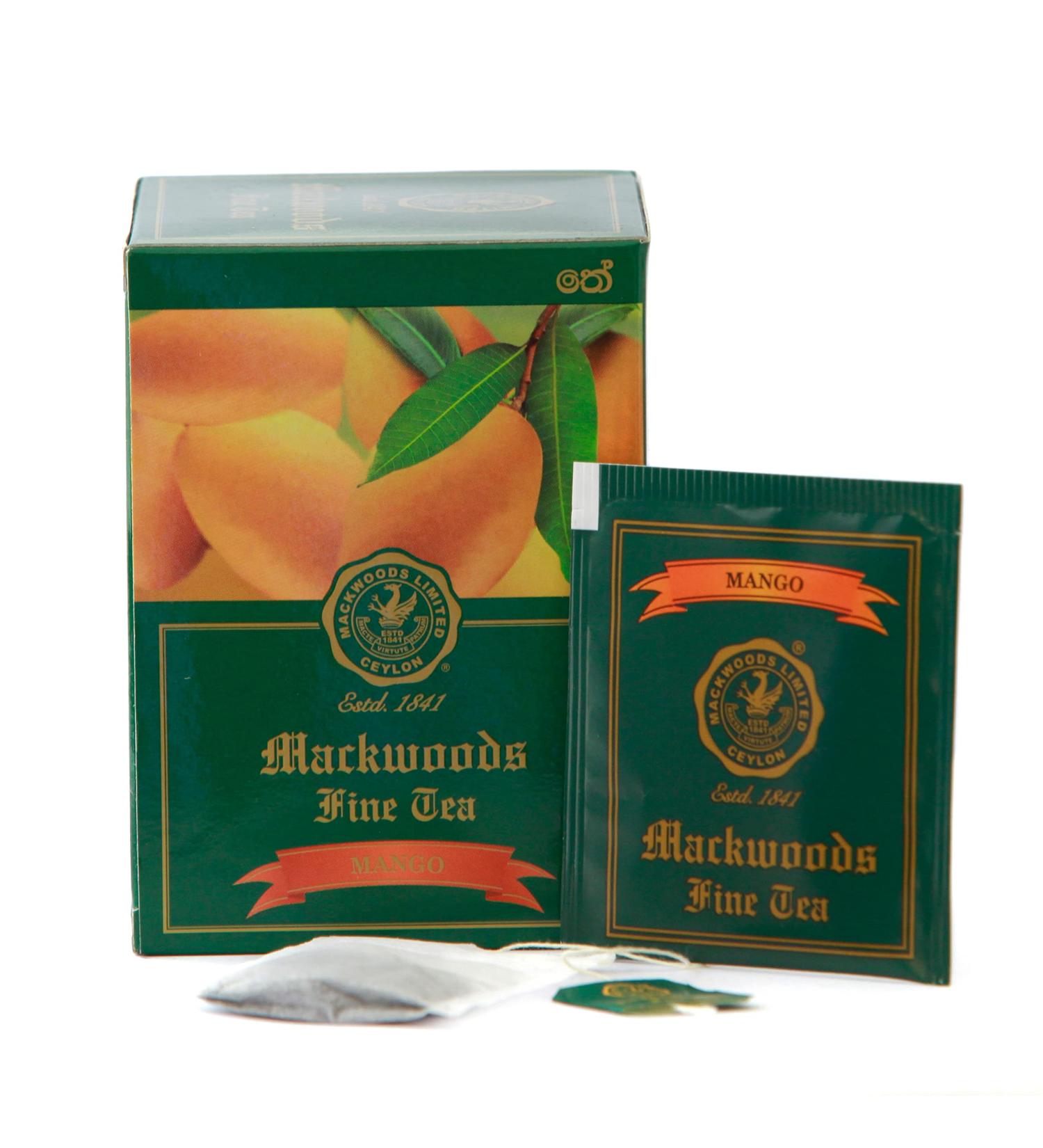 MACKWOODS MANGO FLAVOURED SINGLE ESTATE BLACK TEA IN 25 ENVELOPED TEA BAGS - Buy Online on SooperMarket.com
