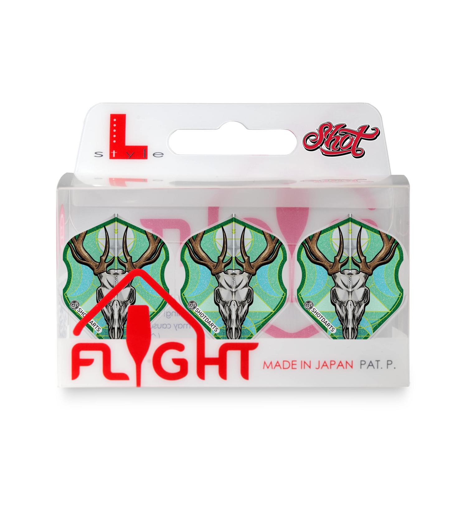 Shot! L-Style EZ L1 Celt Stag Dart Flight Set - Standard Shape - Buy Online on SooperMarket.com
