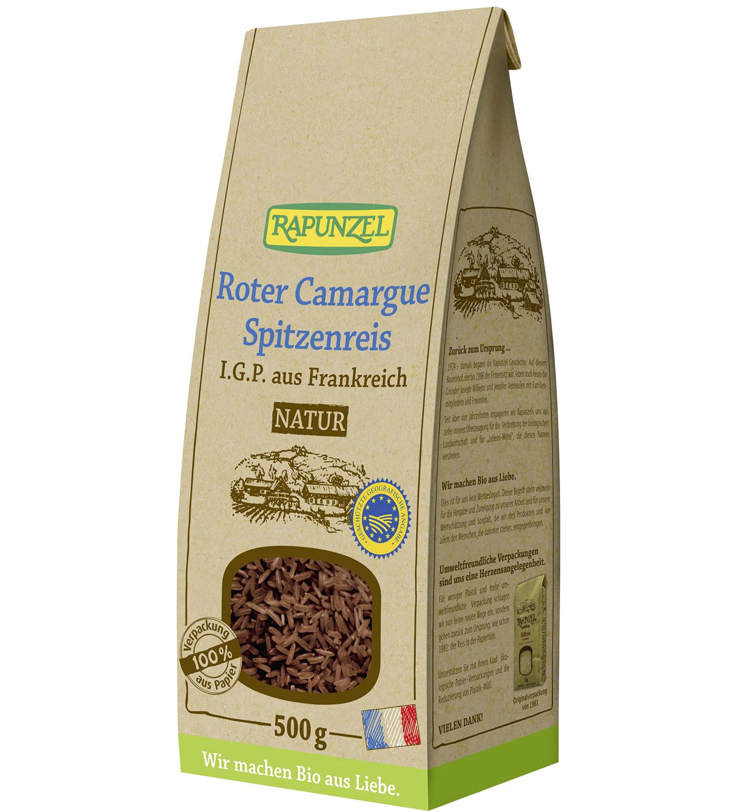 Rapunzel Organic Red Camargue Premium Rice Natural IGP / Wholegrain (2 x 500 gr) 500 g (pack of 2)