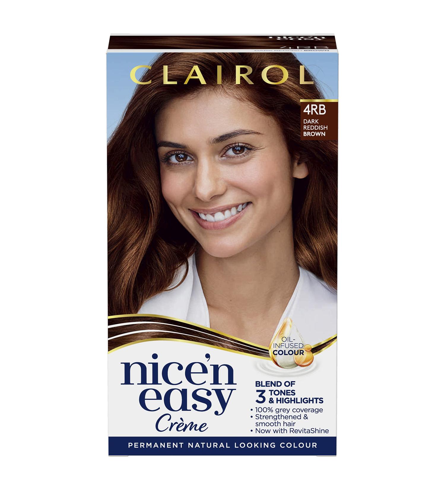 Clairol Nice'n Easy Cr me 4RB Dark Reddish Brown Permanent Hair Dye - Oil Infused Formula - Buy Online on SooperMarket.com