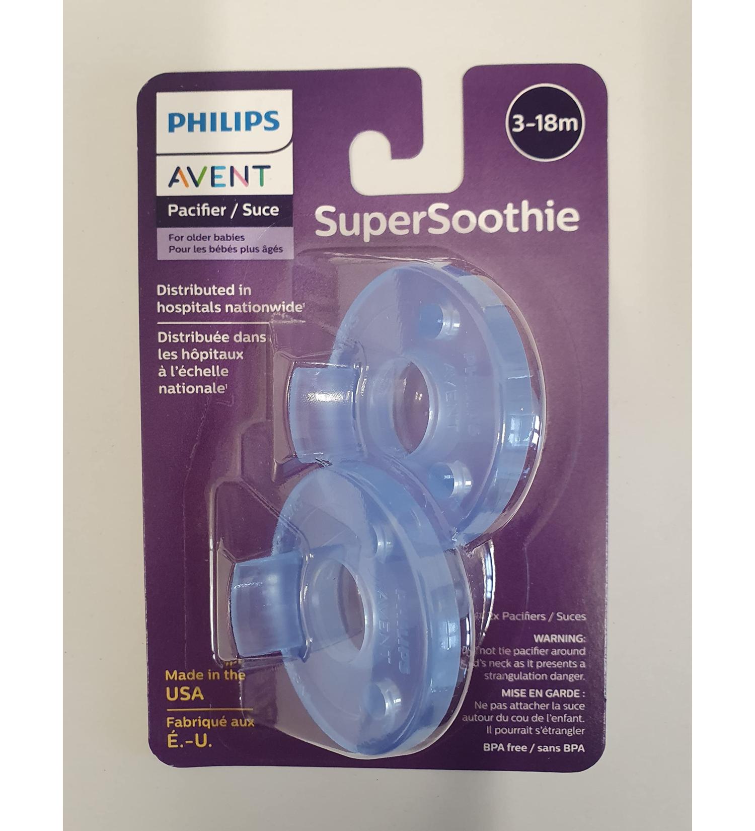 Buy Philips 2 Pack AVENT Soothie Pacifier - Blue (3+ Months) | International Shipping Available - Buy Online on SooperMarket.com