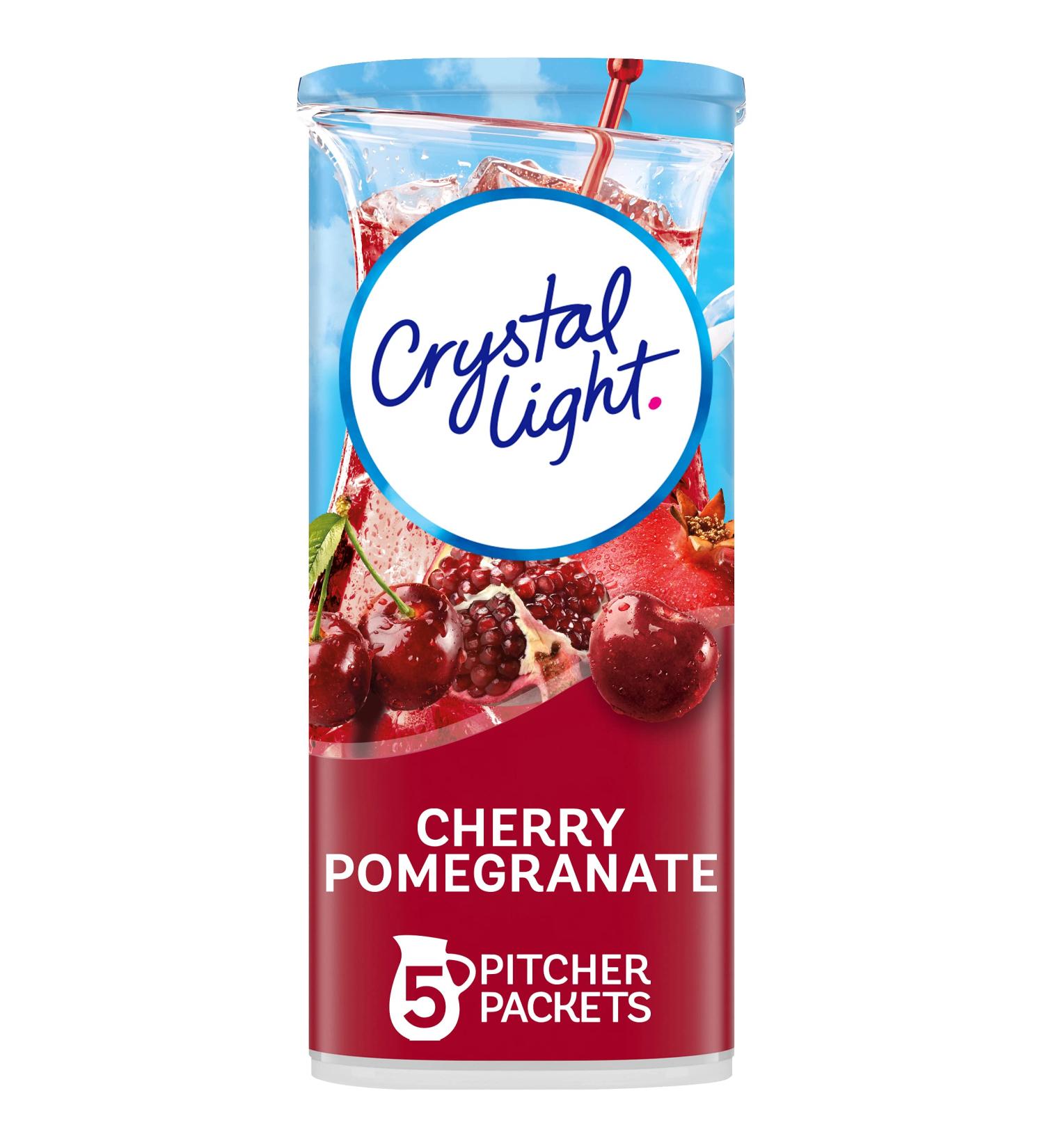 Crystal Light Cherry Pomegranate Drink Mix - 20 Pitcher Packets (4 Packs of 5) - 2.2 Ounce (Pack of 4) - Buy Online on SooperMarket.com