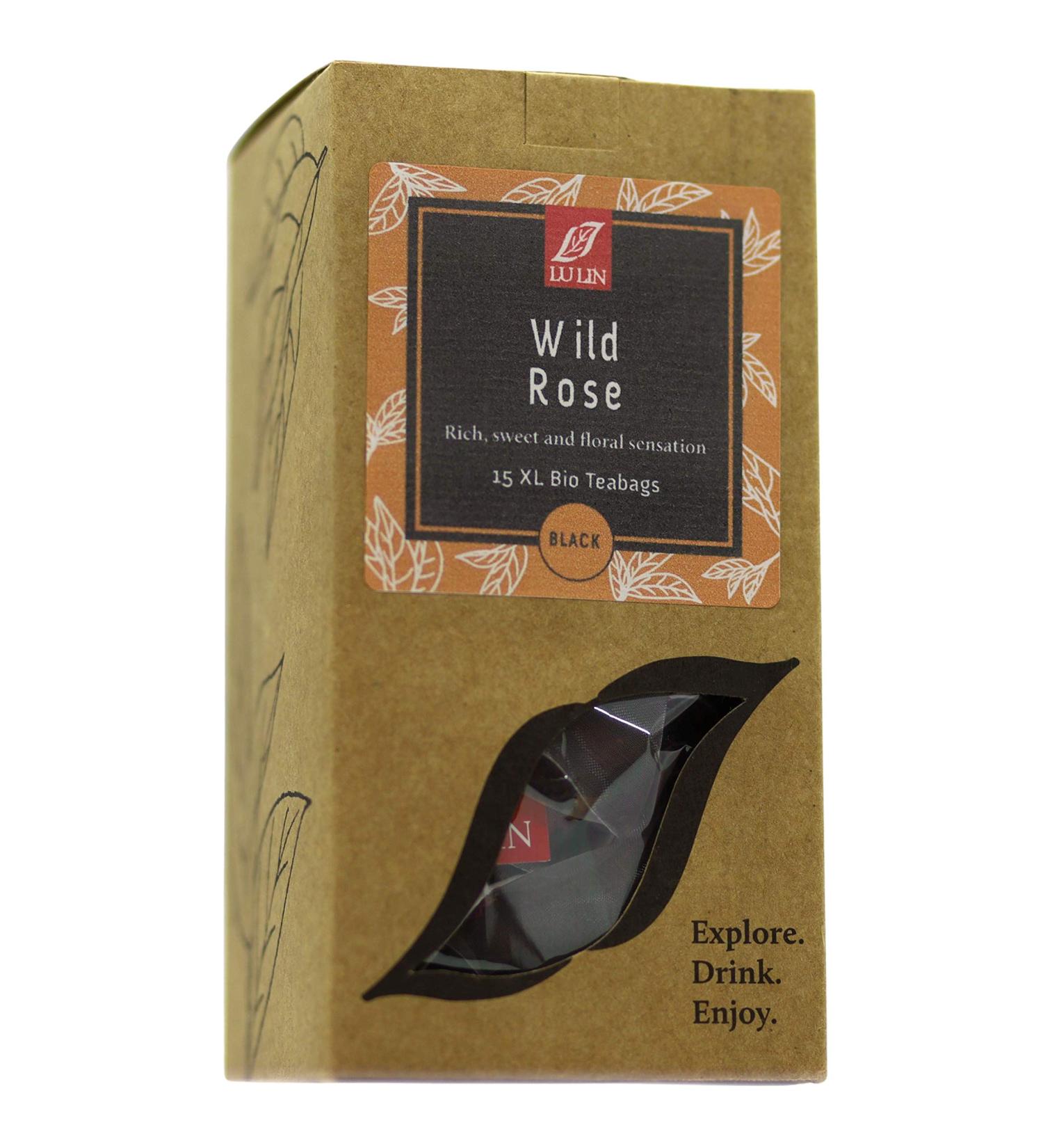 LuLin Teas Wild Rose Biodegradable Pyramid Teabags 45 g 15 Teabags Teabags 15 Teabags - Buy Online on SooperMarket.com