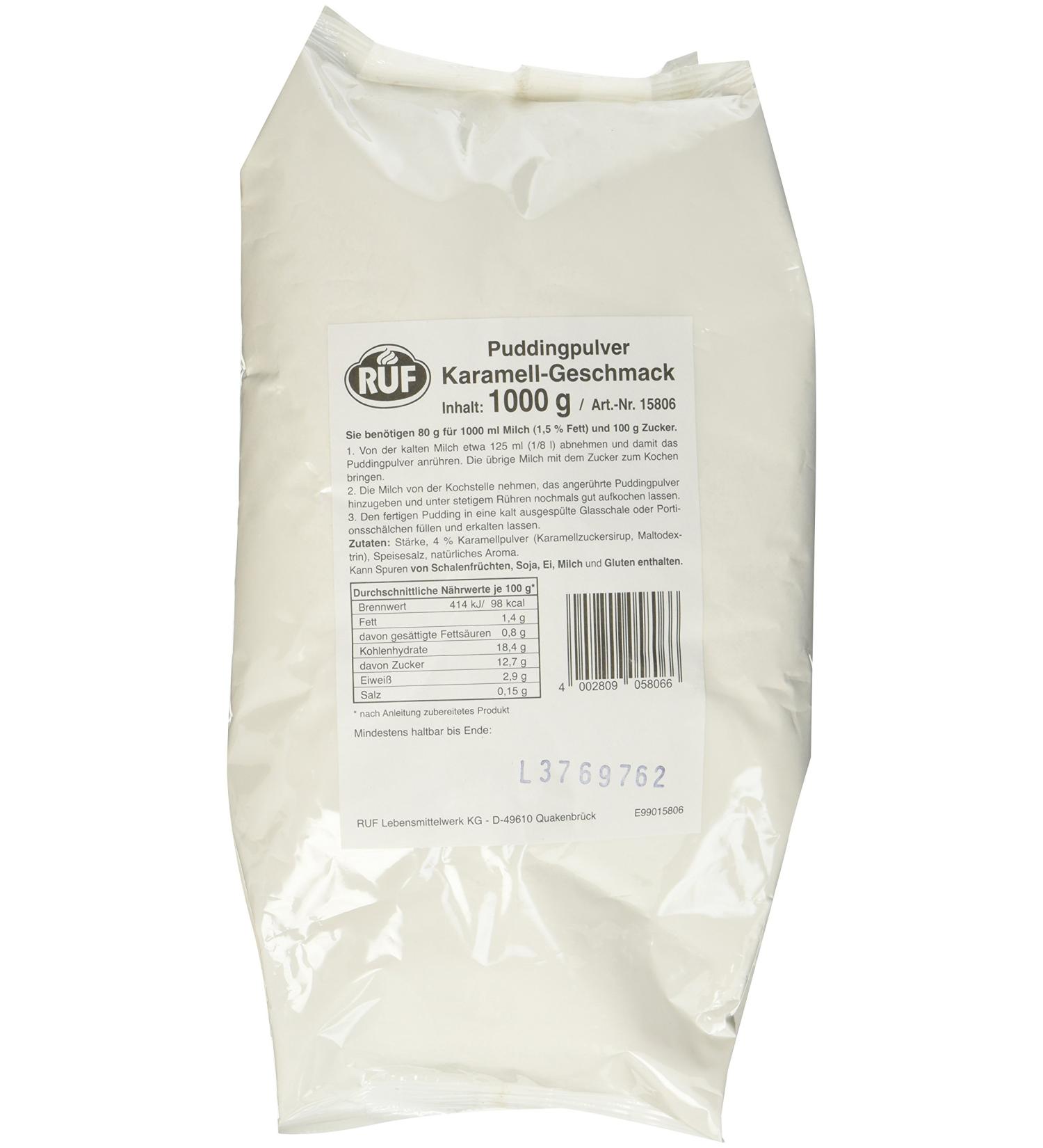Ruf Karamell-Pudding 1x1000g | Easy Cooking Dessert for Hotels Canteens & Large Kitchens | International Shipping - Buy Online on SooperMarket.com