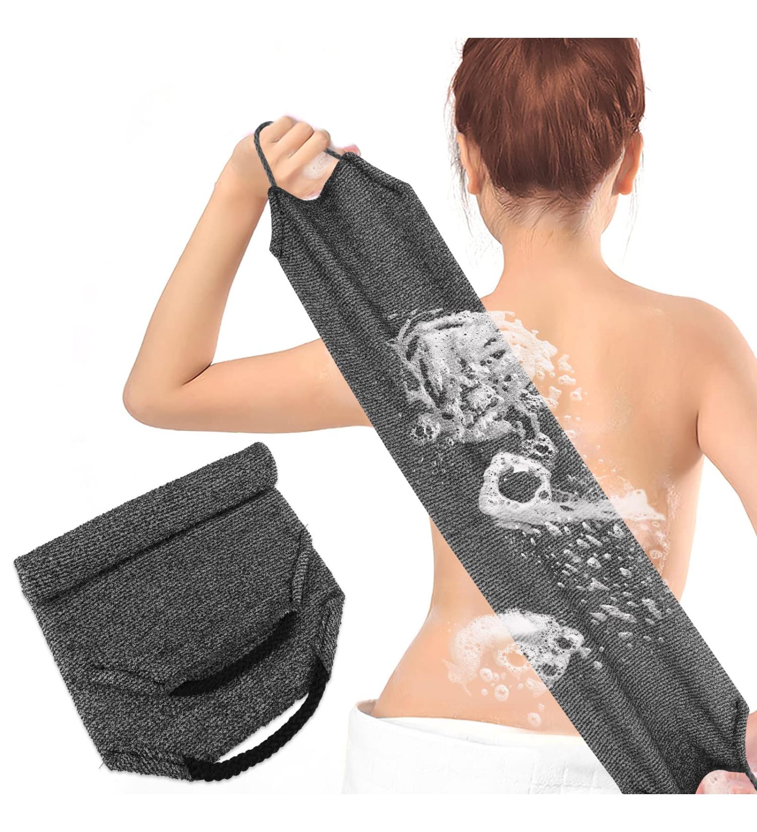 Double-Sided Exfoliating Back Scrubber with Handles for Deep Cleansing - Men and Women - Buy Online on SooperMarket.com