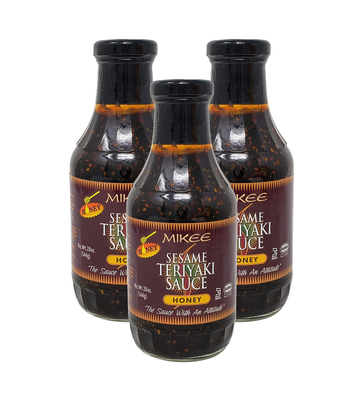 Mikee Sesame Teriyaki Sauce Honey 20 Oz. Pack Of 3 - No MSG, Authentic Flavor - Buy Online on SooperMarket.com