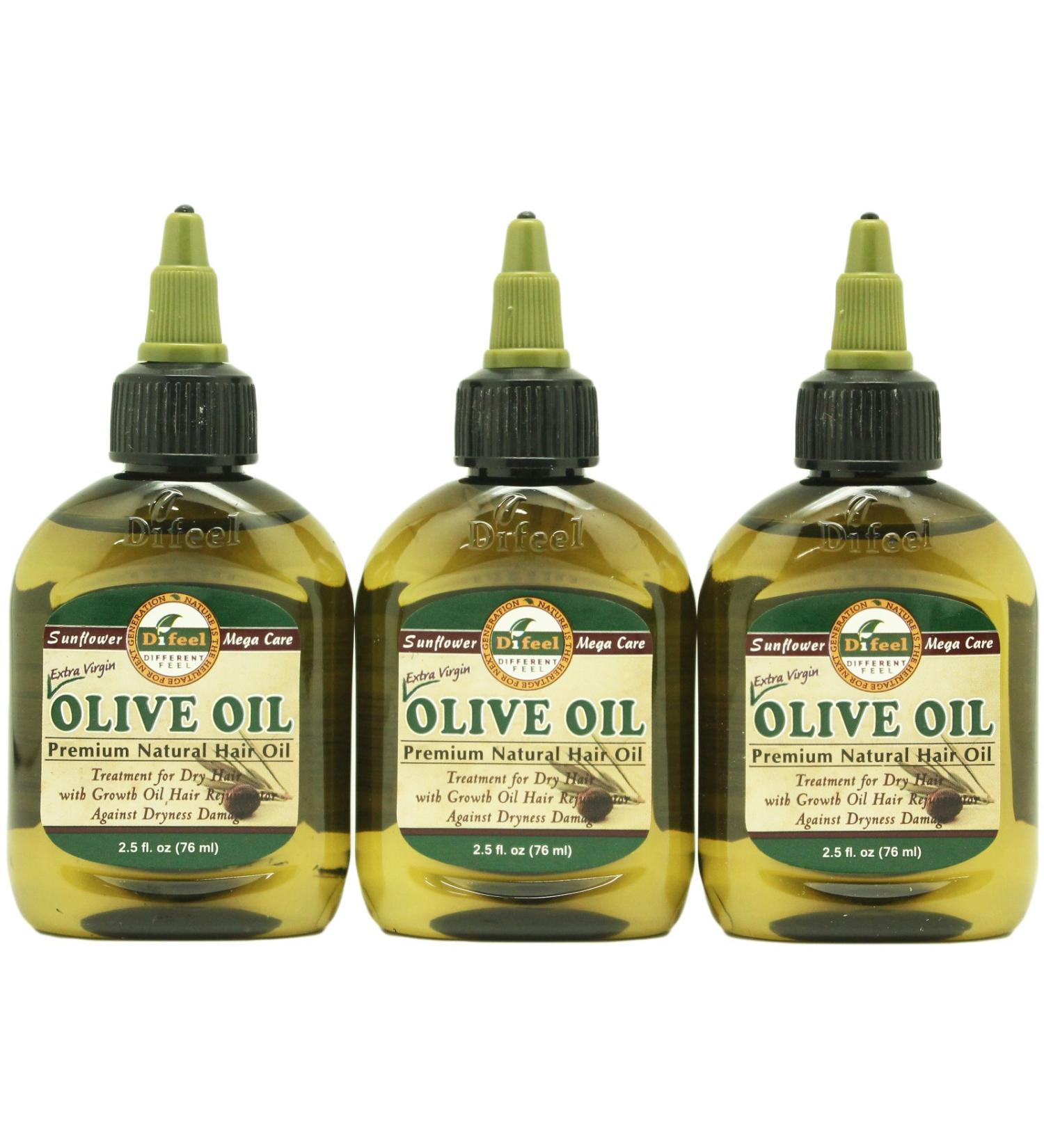 DIFEEL Premium Natural Hair Care Oil- 3pcs Set (Olive Oil) - Nourishing Treatment for Healthy Hair - Buy Online on SooperMarket.com