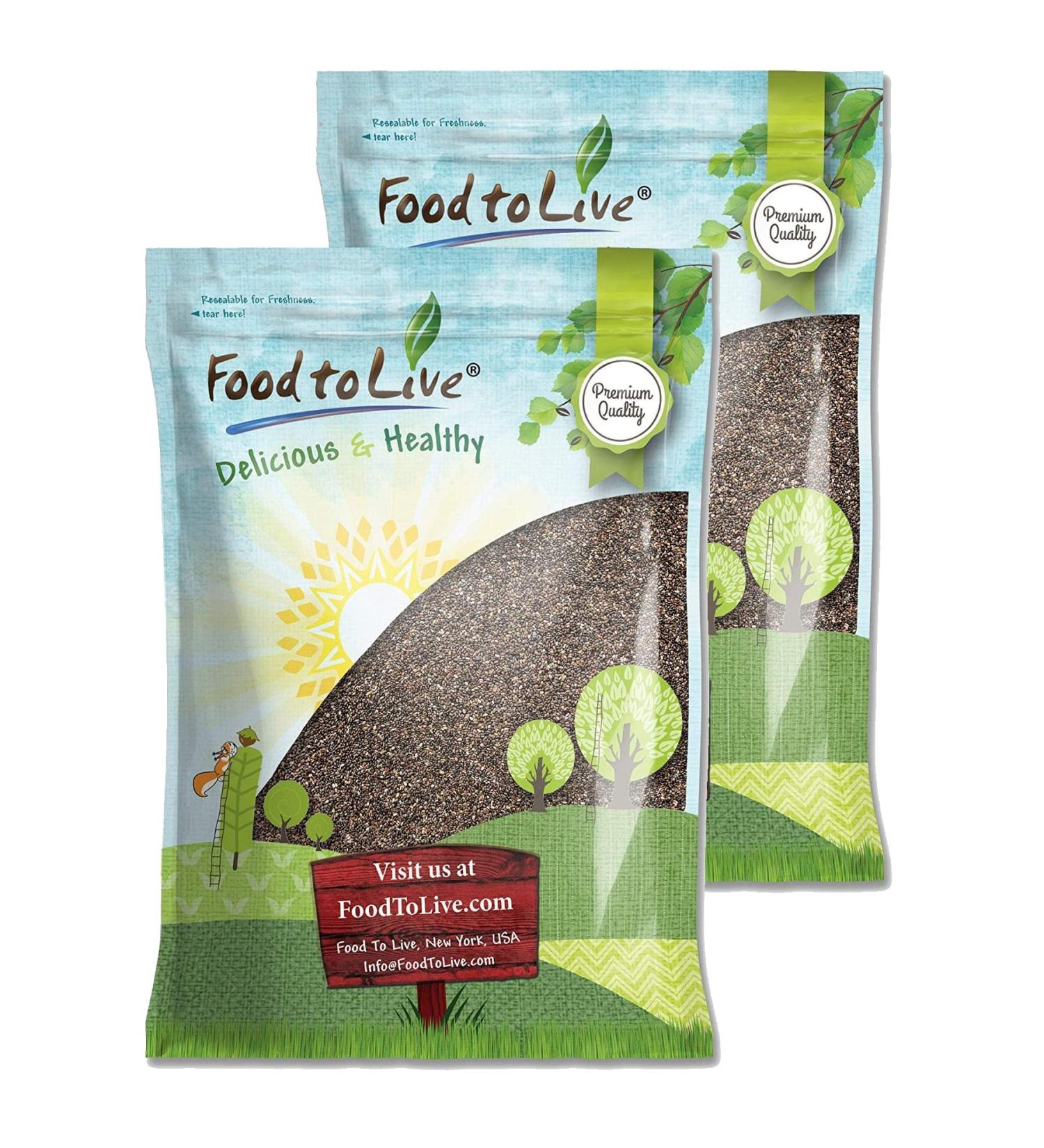 Non-GMO Black Chia Seeds 15lb - Sproutable, Vegan, Keto, Sirtfood, Kosher - Rich in Omega-3s, Fiber, Protein - Great for Pudding, Smoothie, Oatmeal - Bulk Pack - Buy Online on SooperMarket.com