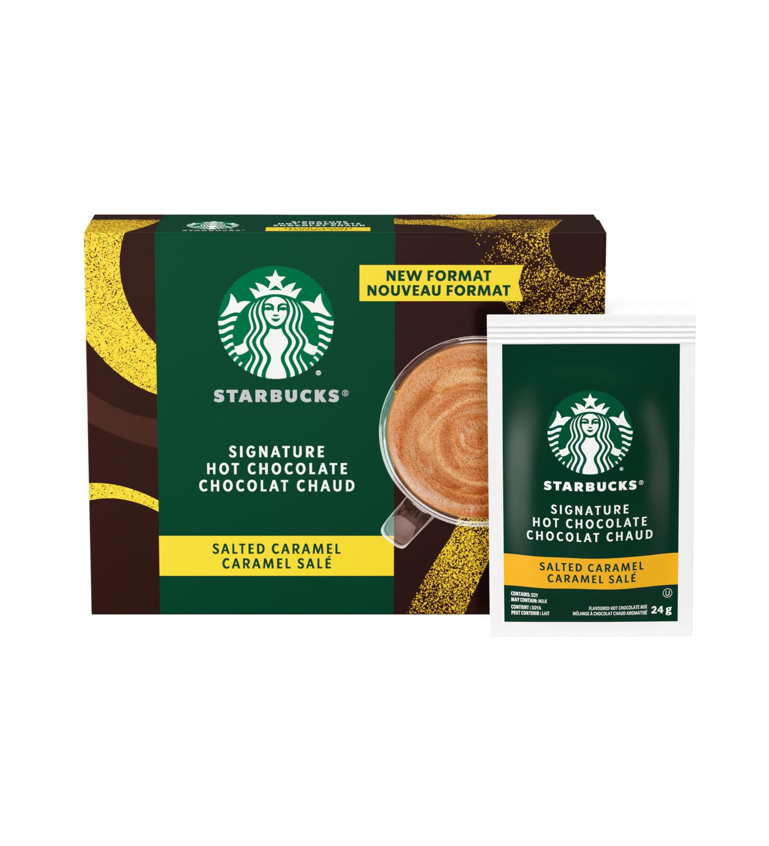 SIGNATURE HOT CHOCOLATE Salted Caramel Single-serve Sachets Prepared in Canada Rainforest Alliance Sustainably Sourced Cocoa No Artificial Flavours Colours Or Sweeteners - Buy Online on SooperMarket.com