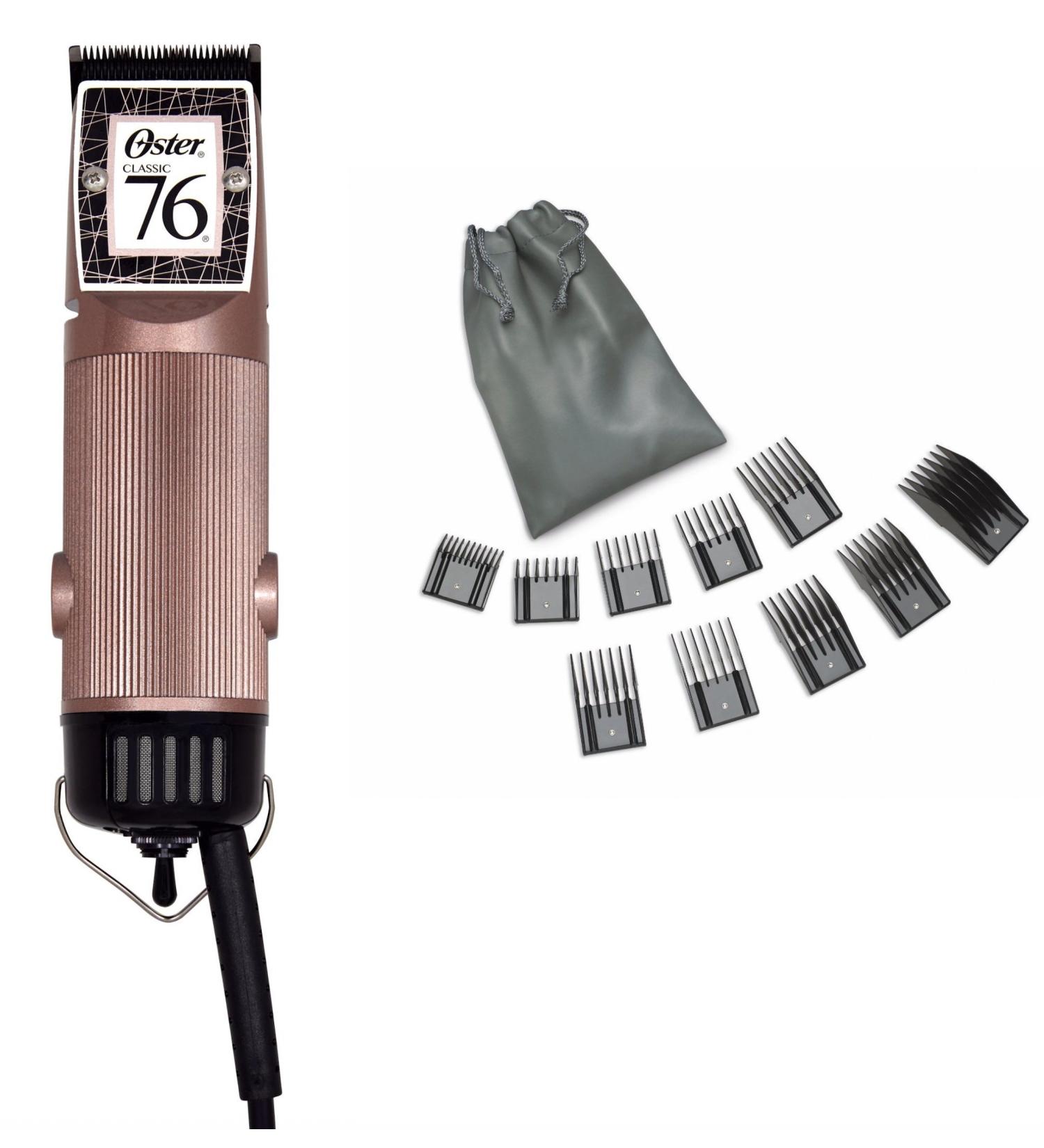 Buy Oster Limited Edition Classic 76 Hair Clipper with 2 Blades & 10-Piece Comb Set - Unisex Adult - Burgundy & Black - International Shipping Available - Buy Online on SooperMarket.com