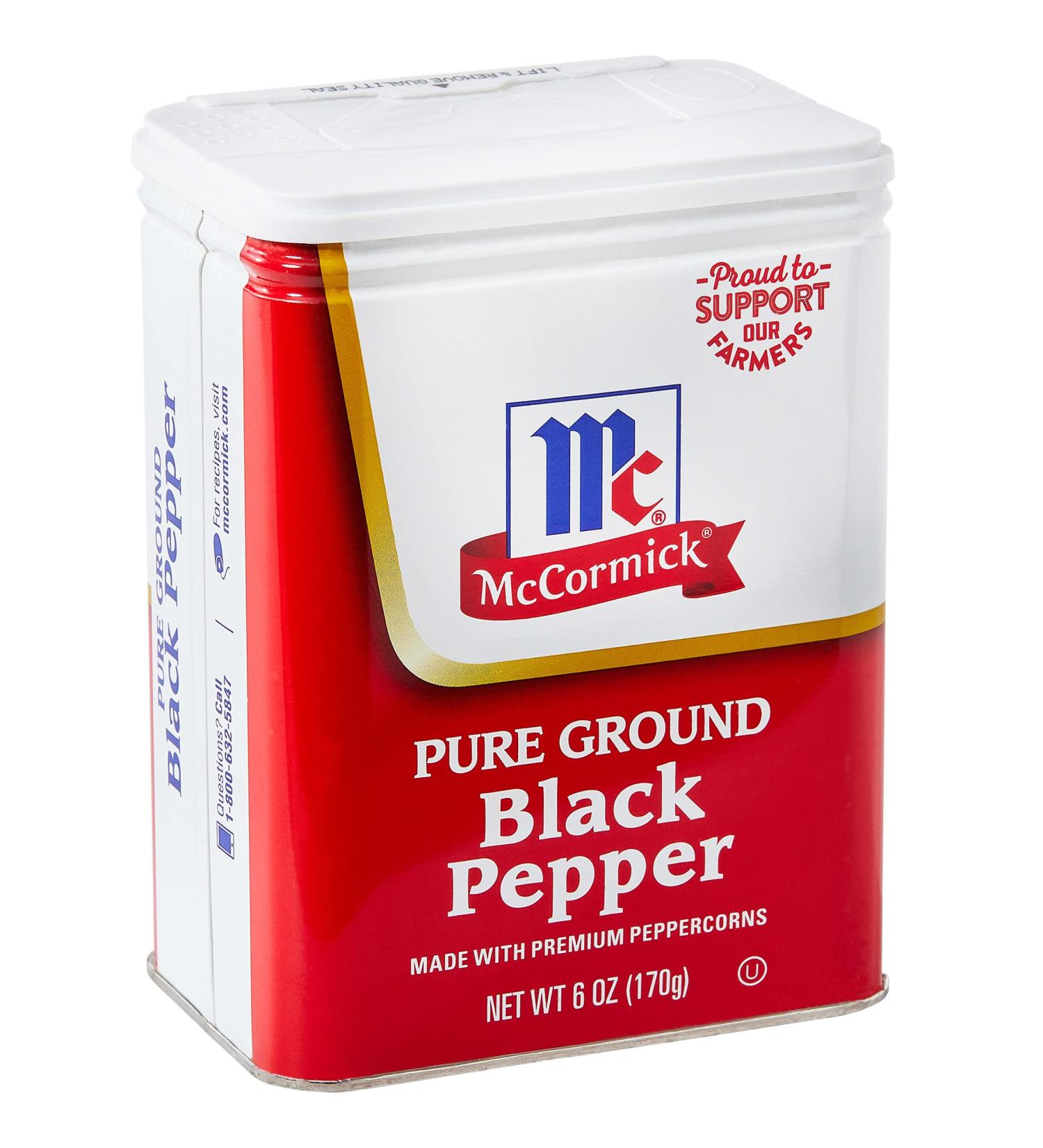 McCormick Black Pepper Can 6.00 Ounce - Buy Online on SooperMarket.com
