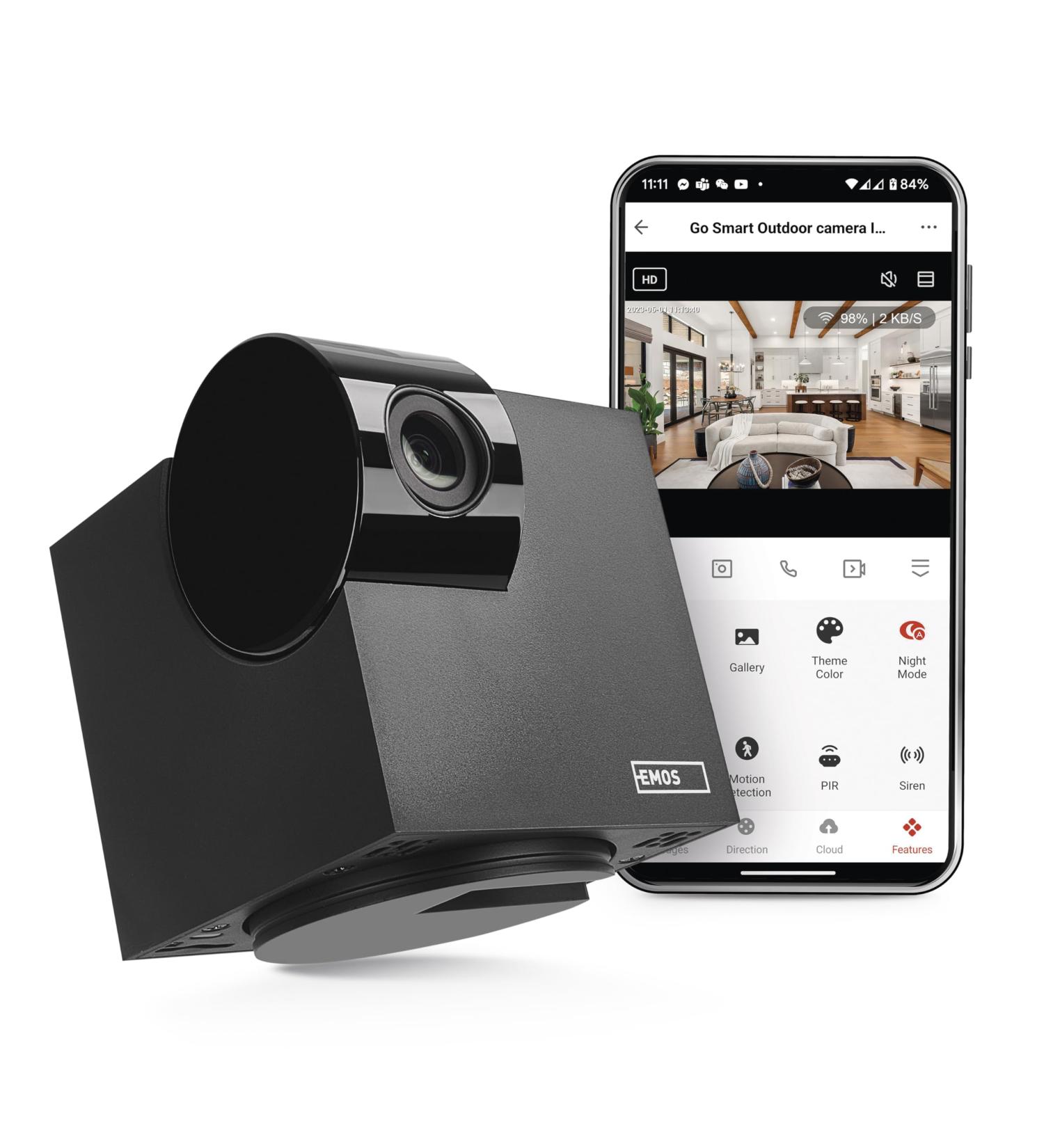 Buy Emos Gosmart WiFi Monitoring Camera - 3MP/1296P Indoor Smart Home Animal Camera Alexa & Google Assistant Compatible Rotating & Tiltable Camera for Pet Monitoring - Buy Online on SooperMarket.com