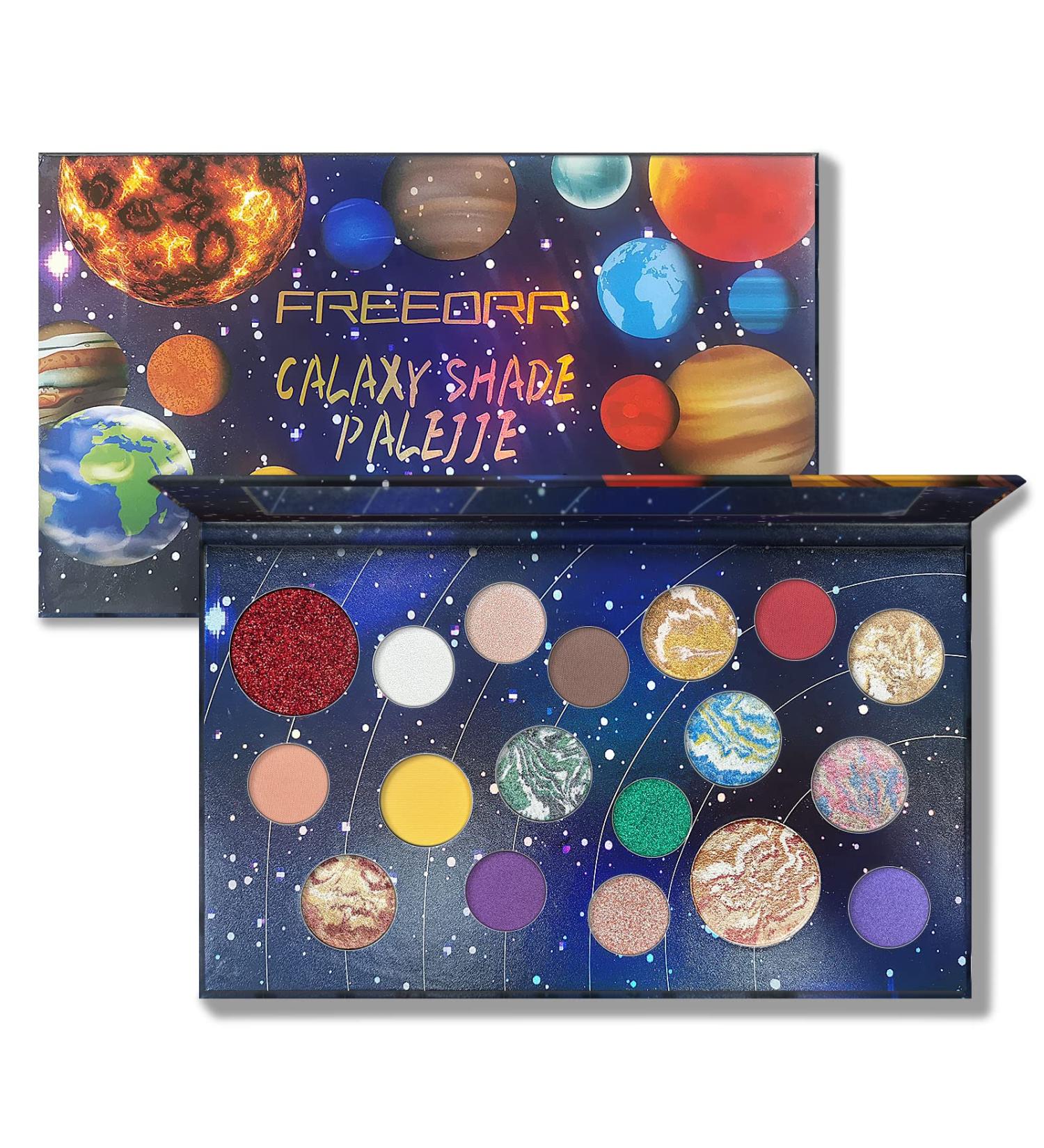 FREEORR 18 Colors Galaxy Eyeshadow Palette - High-Pigmented Shimmer & Matte Shades - Buy Online on SooperMarket.com