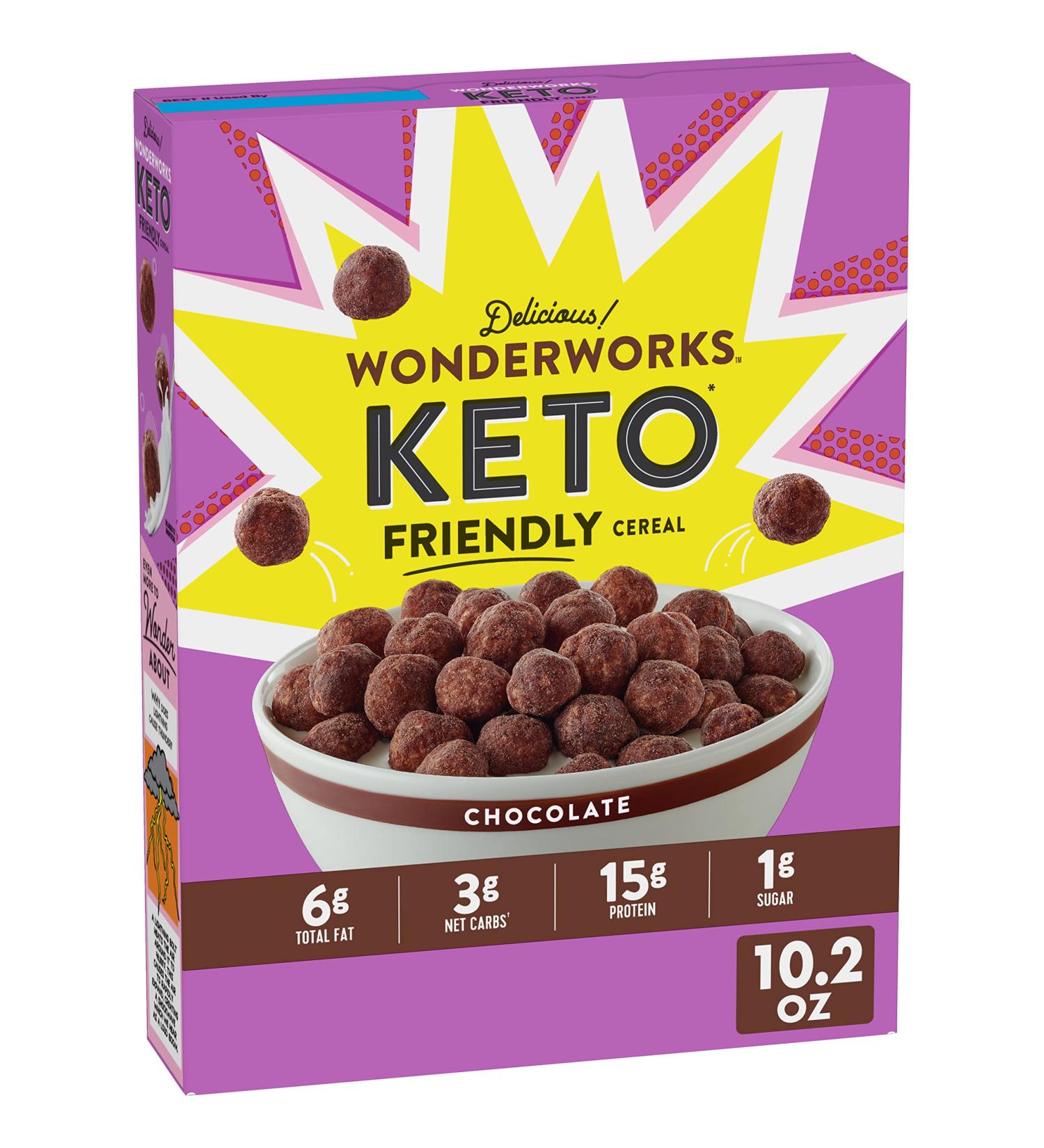 Chocolate Wonderworks Keto Friendly Cereal - 1g Sugar, 10.2 oz | Perfect Keto Snack - Buy Online on SooperMarket.com