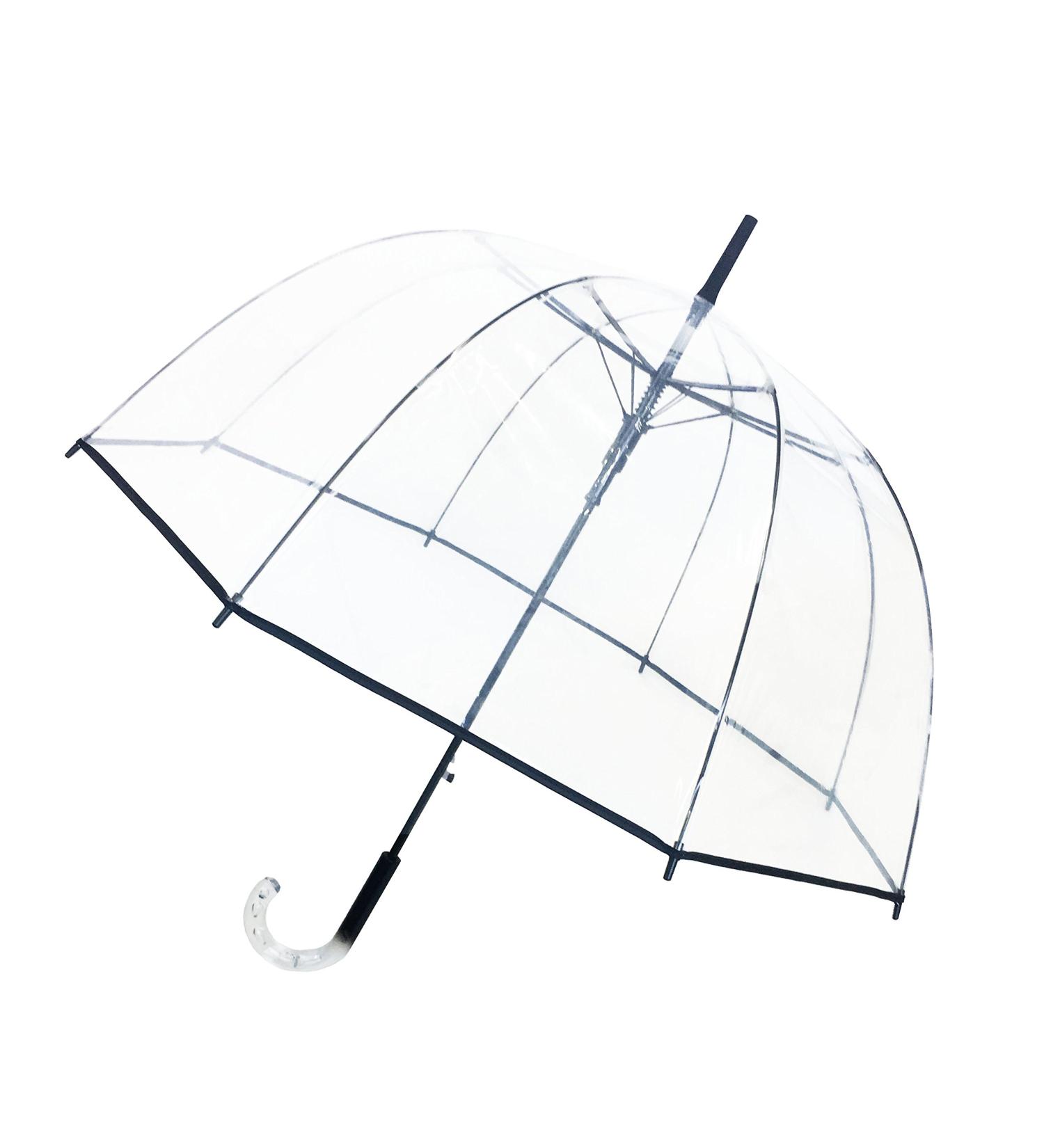SMATI Stick Automatic Clear Dome Umbrella - Transparent Birdcage Bubble Design for Adults - Buy Online on SooperMarket.com