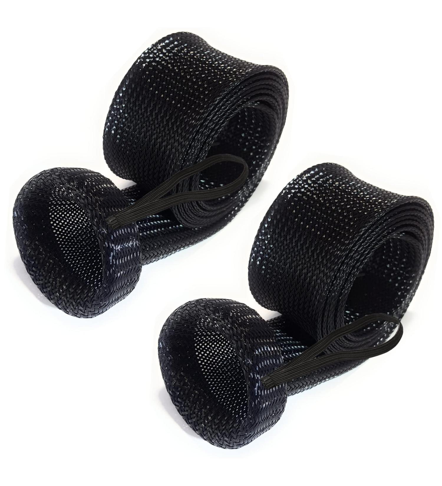 Reaction Tackle Fishing Rod Socks - Ultimate Protection for Baitcasting & Spinning Rods - Fits 7ft & 8ft - 2-Pack XL Black Sleeves - Buy Online on SooperMarket.com