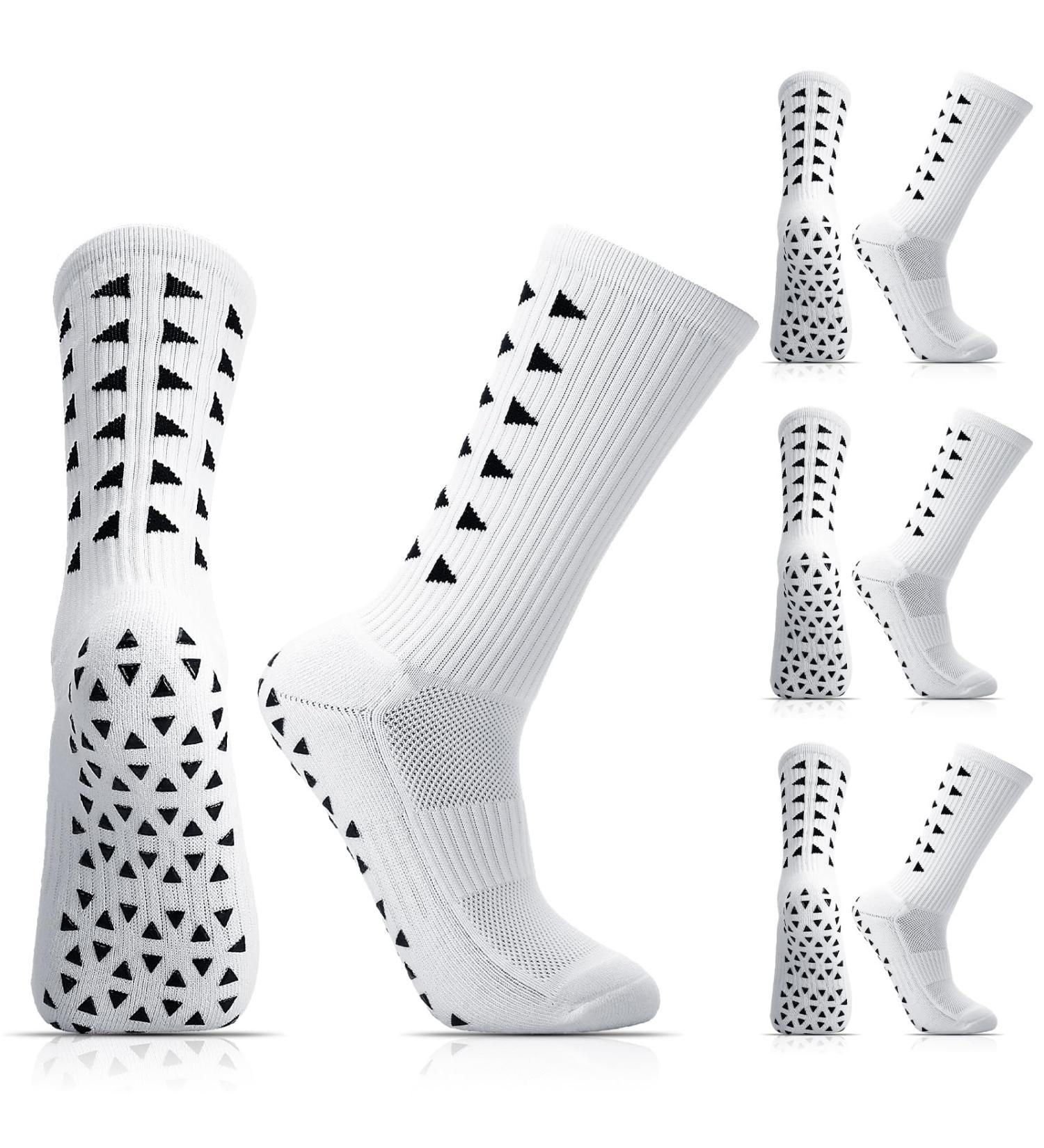 Shop Utensilsto Men's Football Grip Socks - Anti-Slip Soccer Socks (3 Pairs) for Sports | Size 38-46 - Buy Online on SooperMarket.com