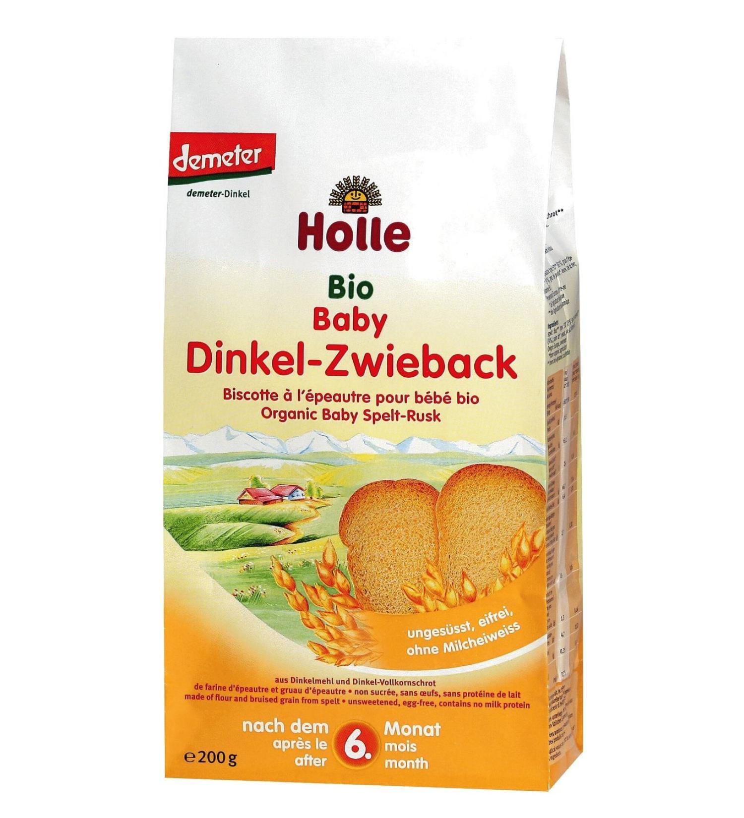 Holle Organic Baby Rusks Spelt (6 x 200 gr)
