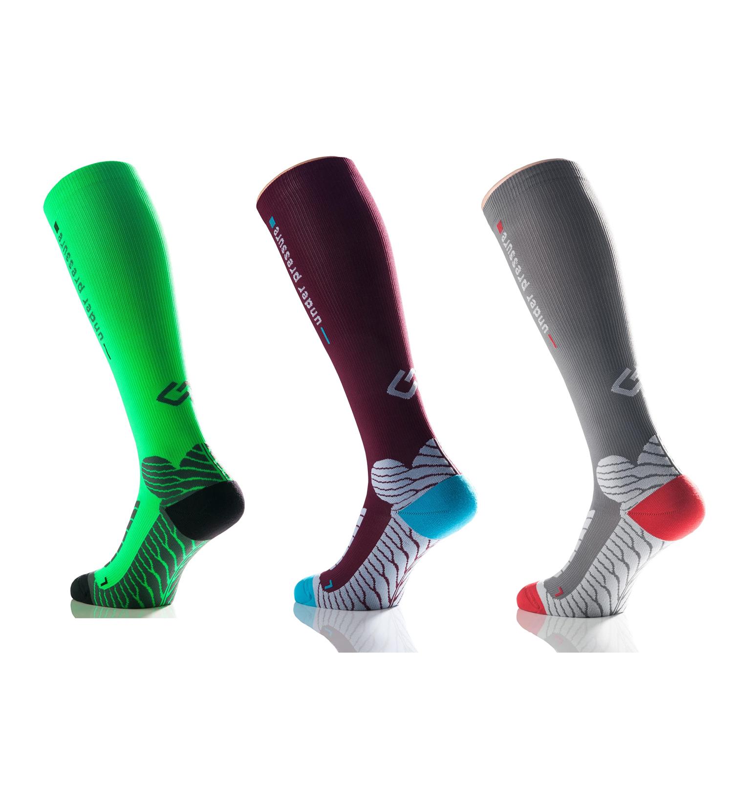 Runattack High Performance Sport Compression Stocking 18-21mmHg - Neon Green Size 43-46 (Calf 32-44cm) - International Shipping Available - Buy Online on SooperMarket.com
