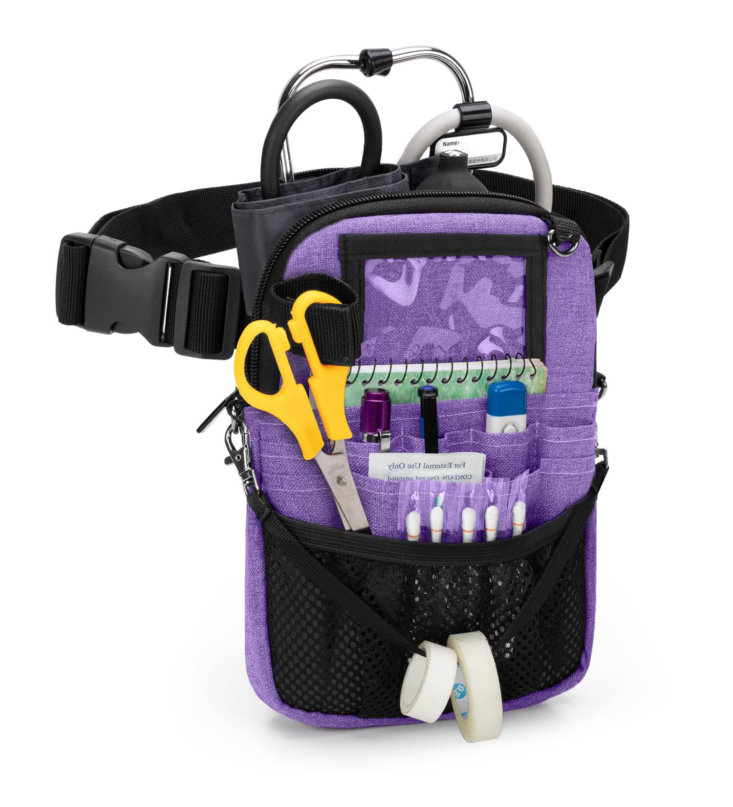 Trunab Nurse Fanny Pack with Tape Holder and Multiple Compartments Vet Nurse Pouch with Adjustable Waist Strap Utility Nurse Waist Bag for Stethoscopes Scissors and Other Medical Supplies Purple - Buy Online on SooperMarket.com