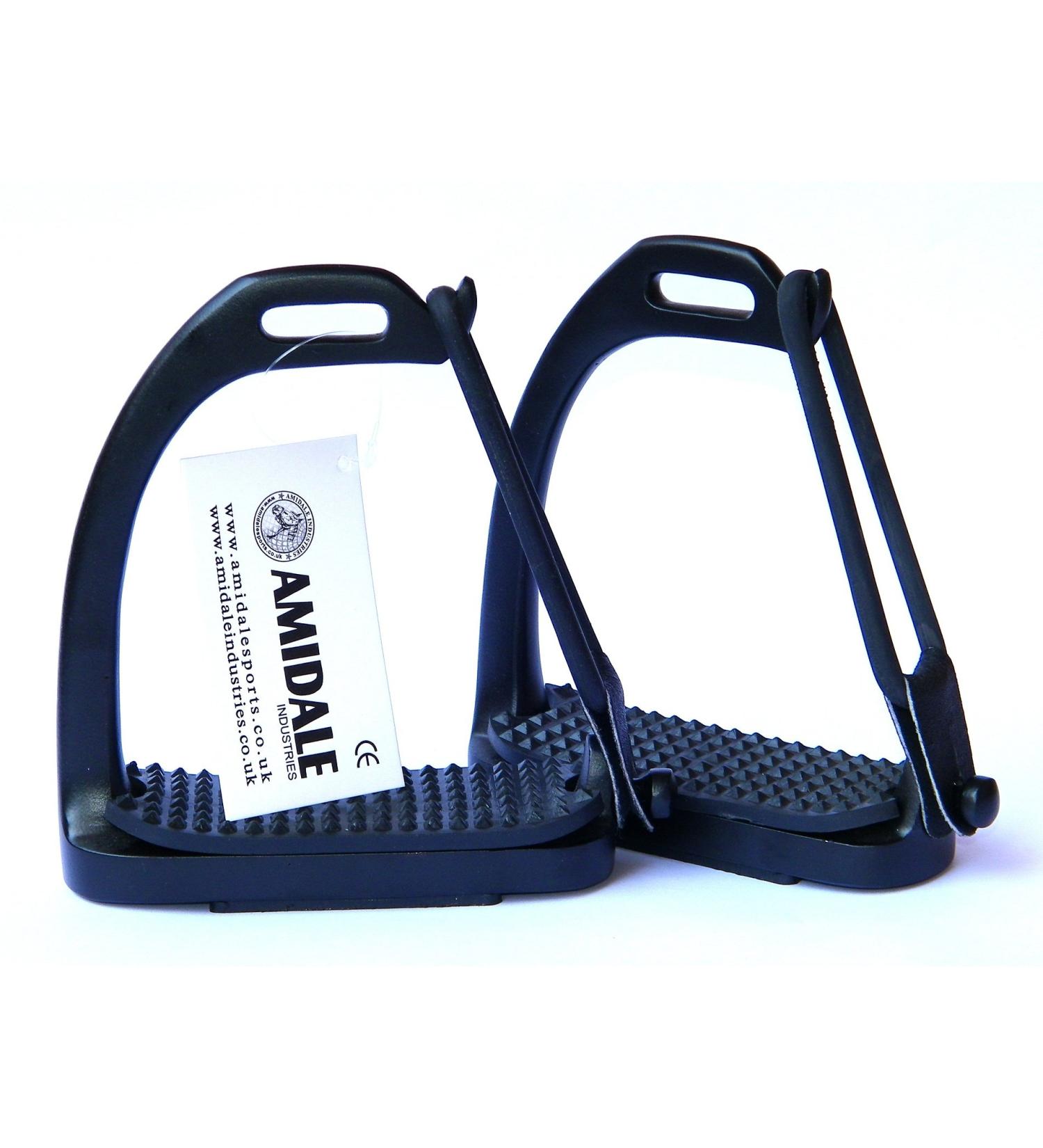 Amidale Peacock Stirrups Horse Equestrian Safety Iron Fillis Stirrups 4.75 Inches Black