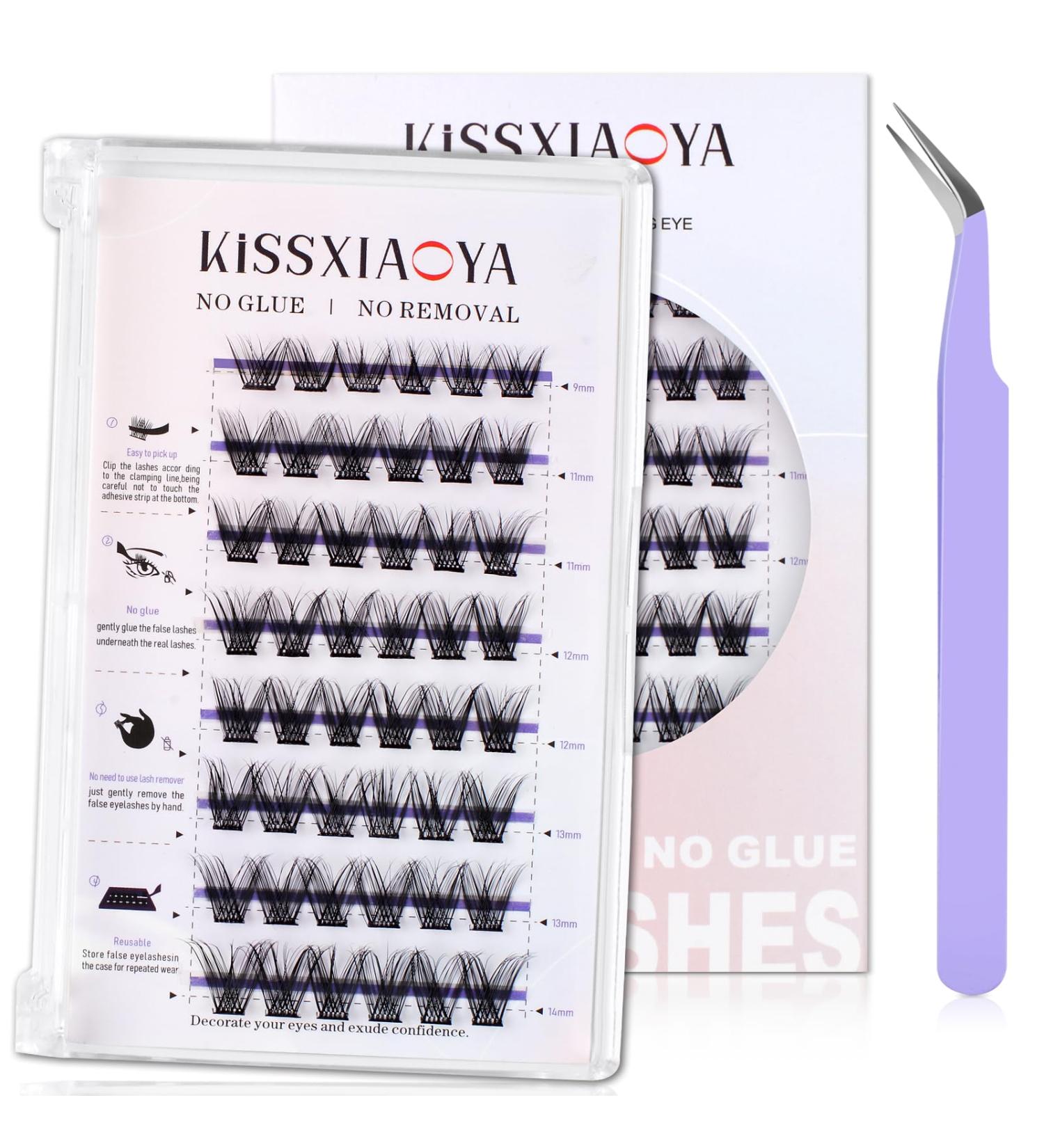 Reusable Self-Adhesive Mixed D Curl Cluster Eyelashes - 9-14mm D13 - No Glue Needed - Natural Extensions - Portable - 1 Count - Buy Online on SooperMarket.com