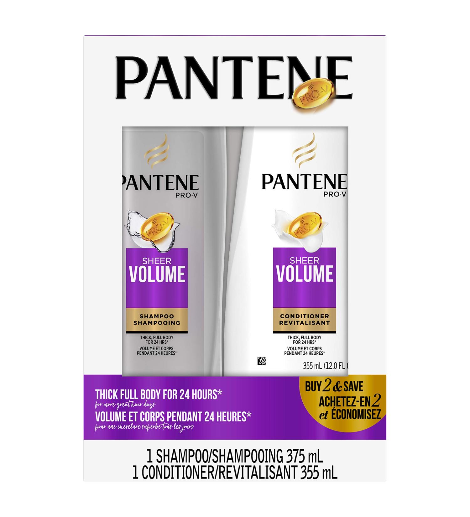 Pantene Pro-V Sheer Volume Shampoo & Conditioner Set - 375ml + 355ml - Buy Online on SooperMarket.com