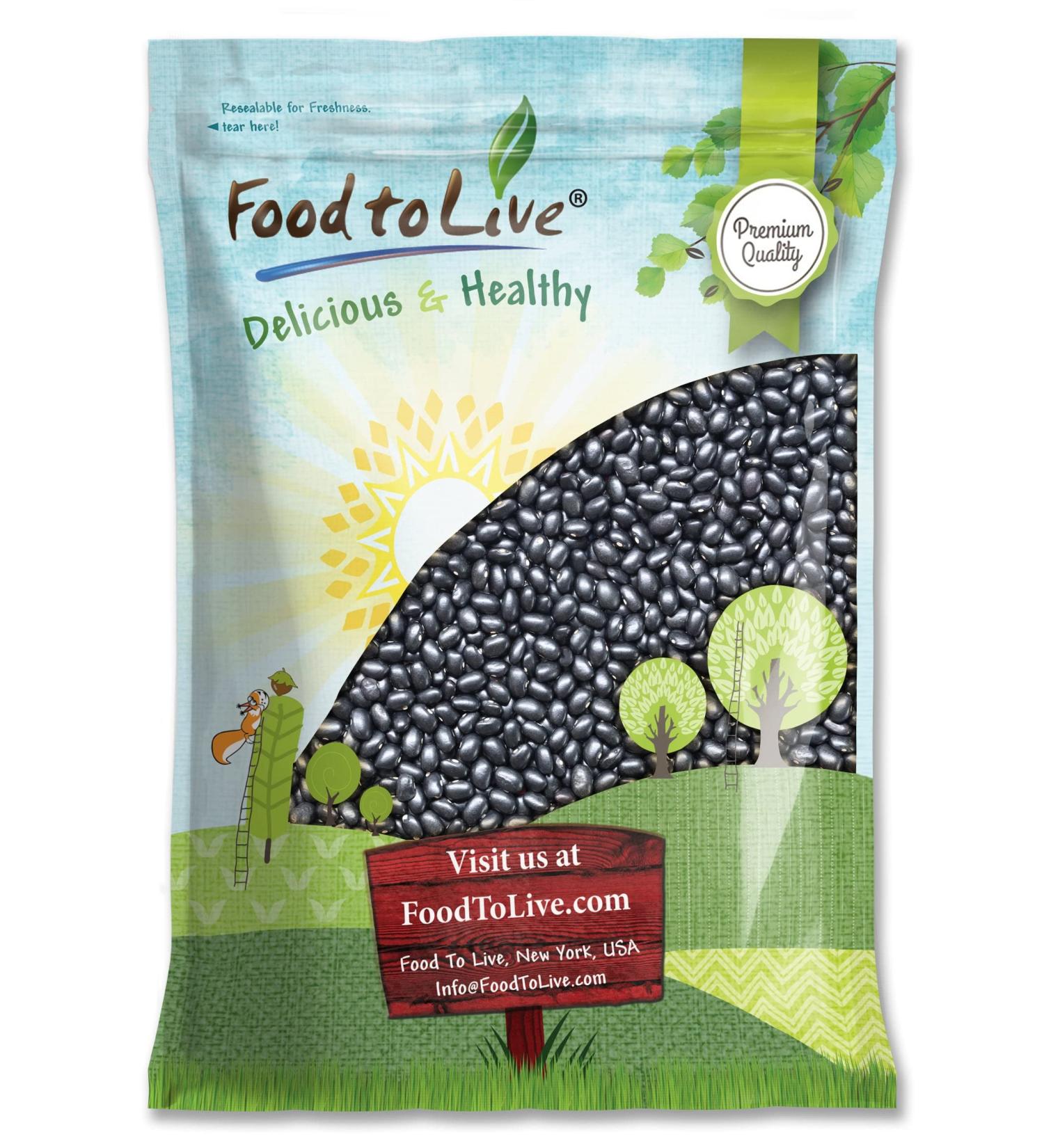 Organic Black Turtle Beans 10 lbs - Non-GMO, Whole Dried, Sproutable & Vegan - Kosher, Low Sodium, High Protein & Fiber - Ideal for Soups, Salads, Stews & Chili - Bulk Pack of 1 - Buy Online on SooperMarket.com